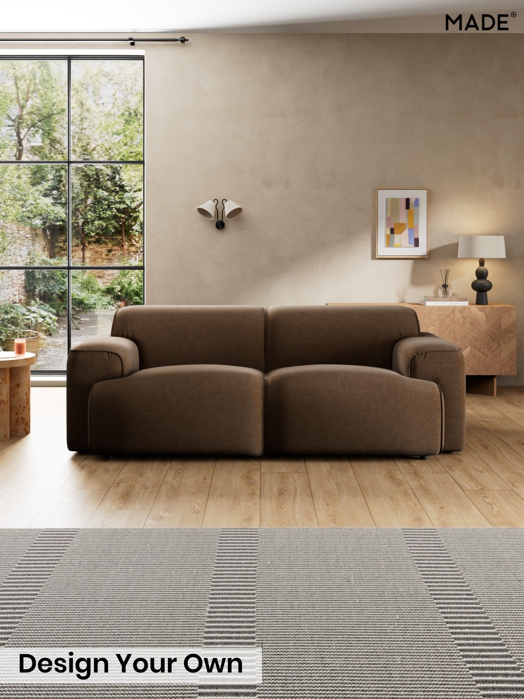 Etched Chenille/Cocoa Brown - Avalon By Made