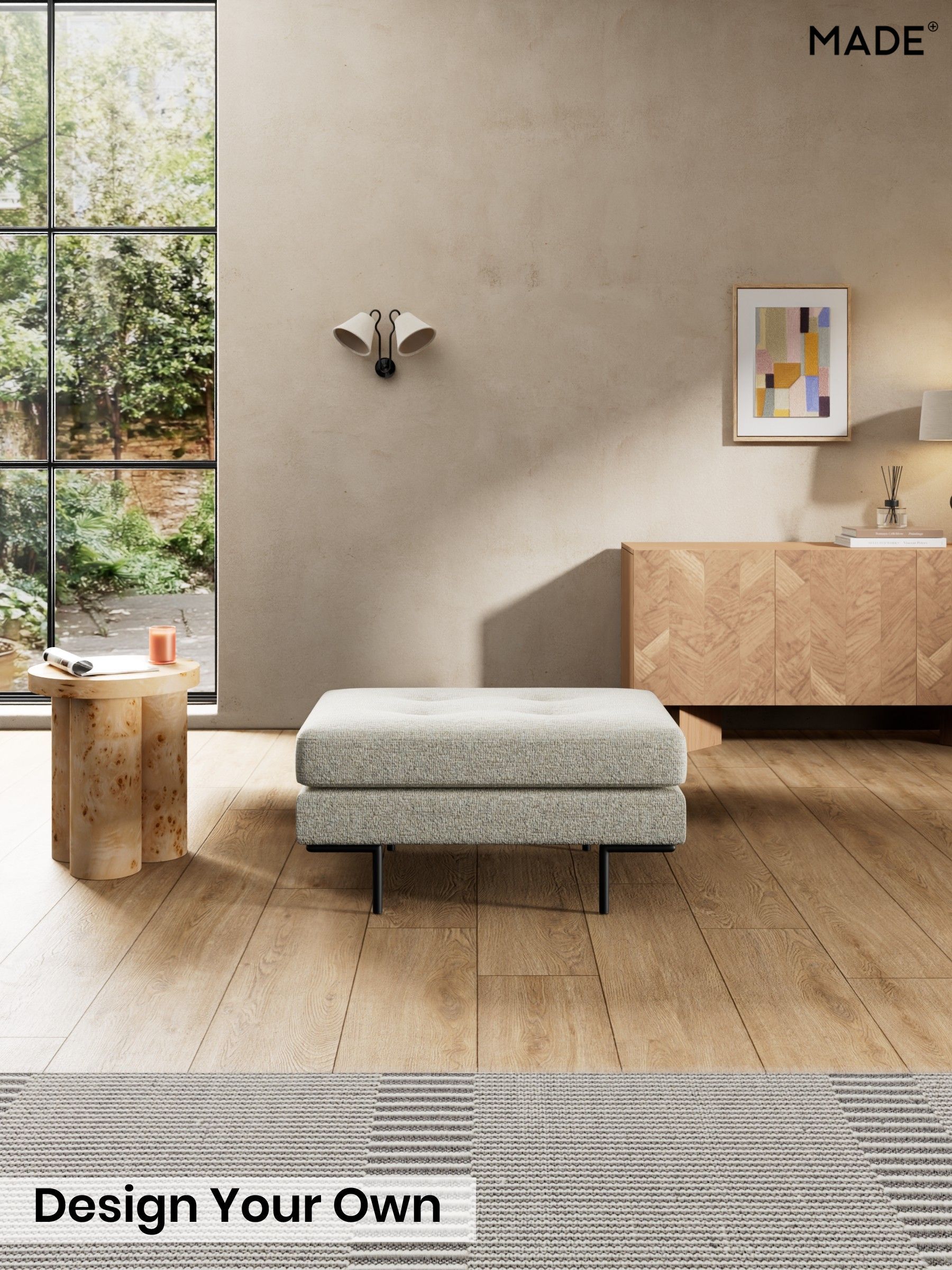 Boucle Textured Weave/Light Natural - Harlow By Made