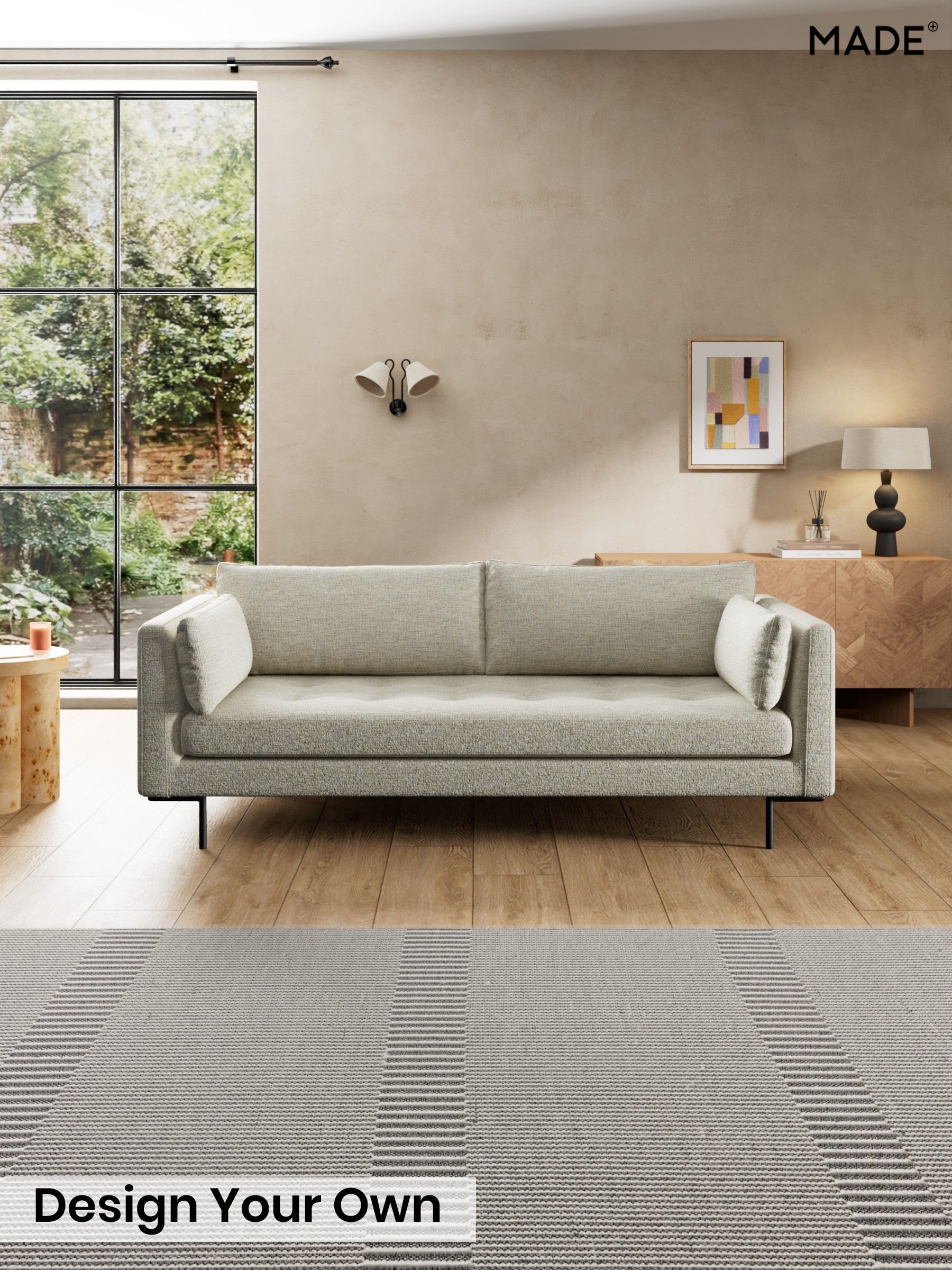 Boucle Textured Weave/Light Natural - Harlow By Made