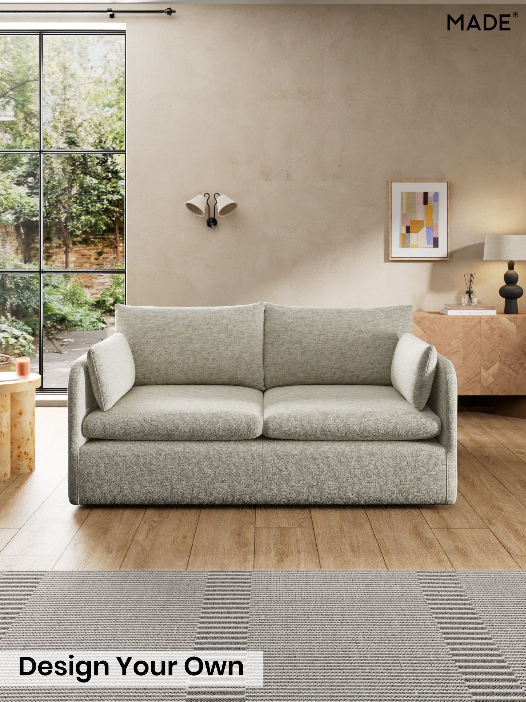 Boucle Textured Weave/Light Natural - Jackson By Made