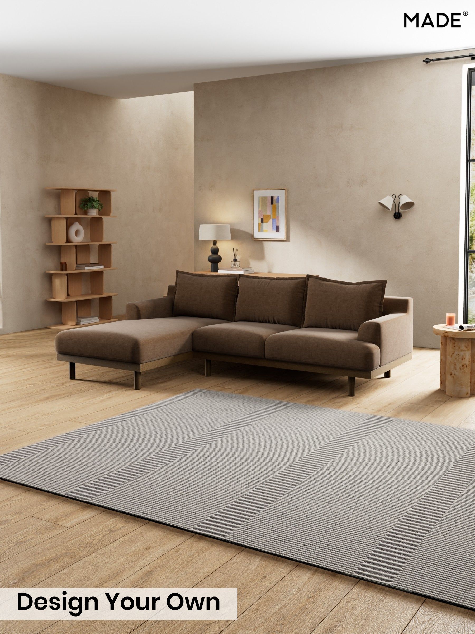 Etched Chenille/Cocoa Brown - Turin By Made