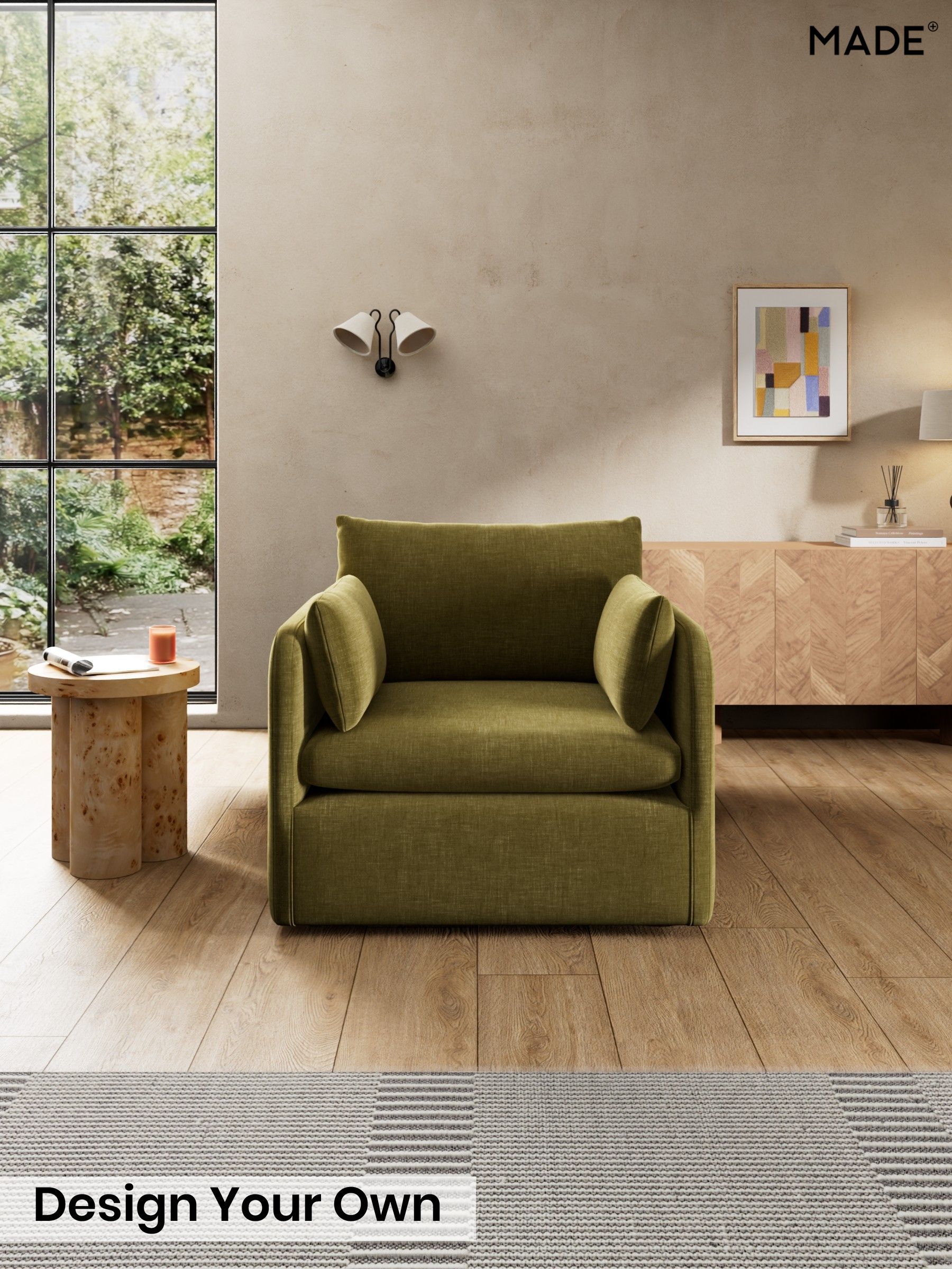 Etched Chenille/Moss Green - Jackson By Made
