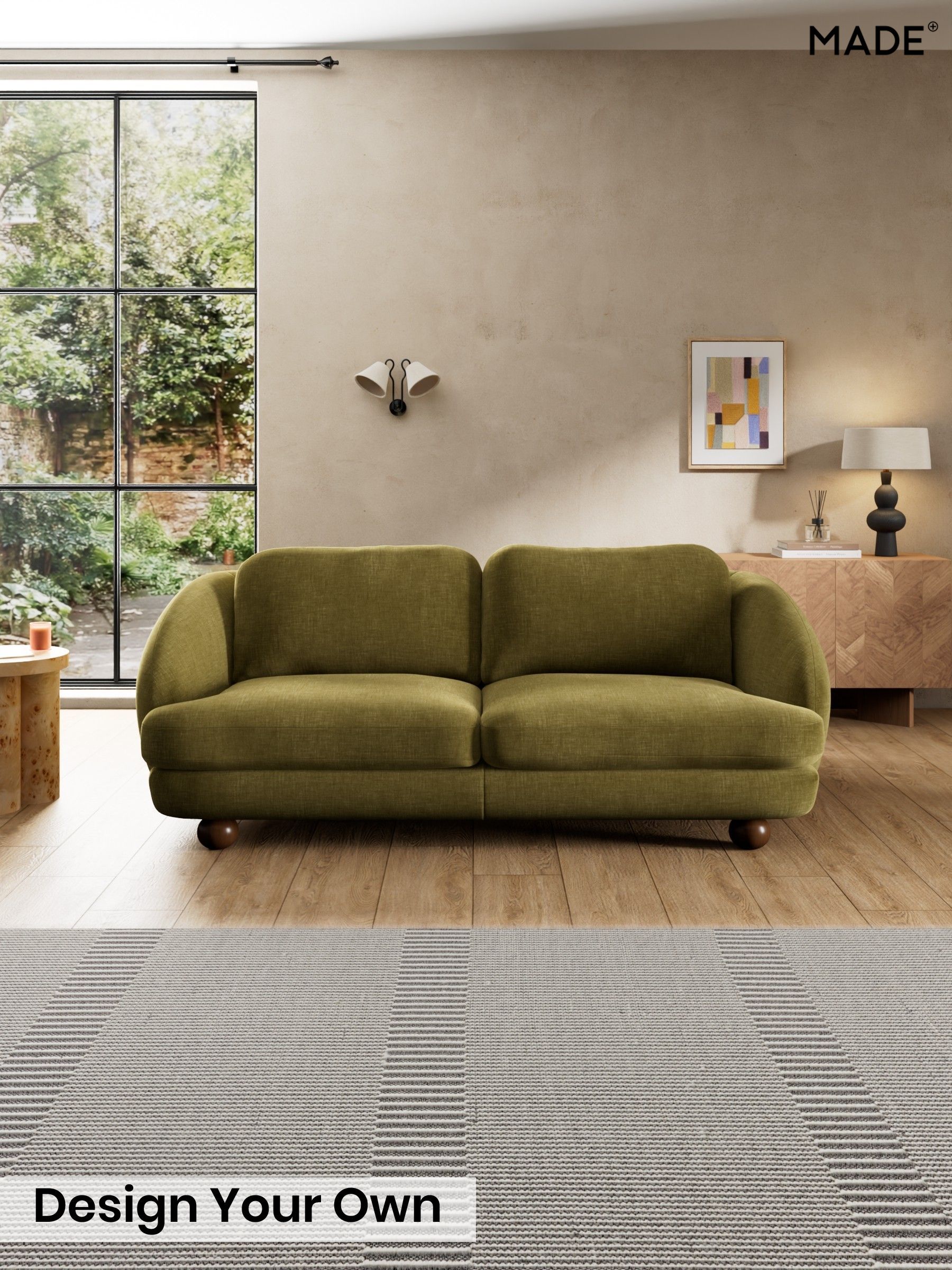 Etched Chenille/Moss Green - Madris By Made