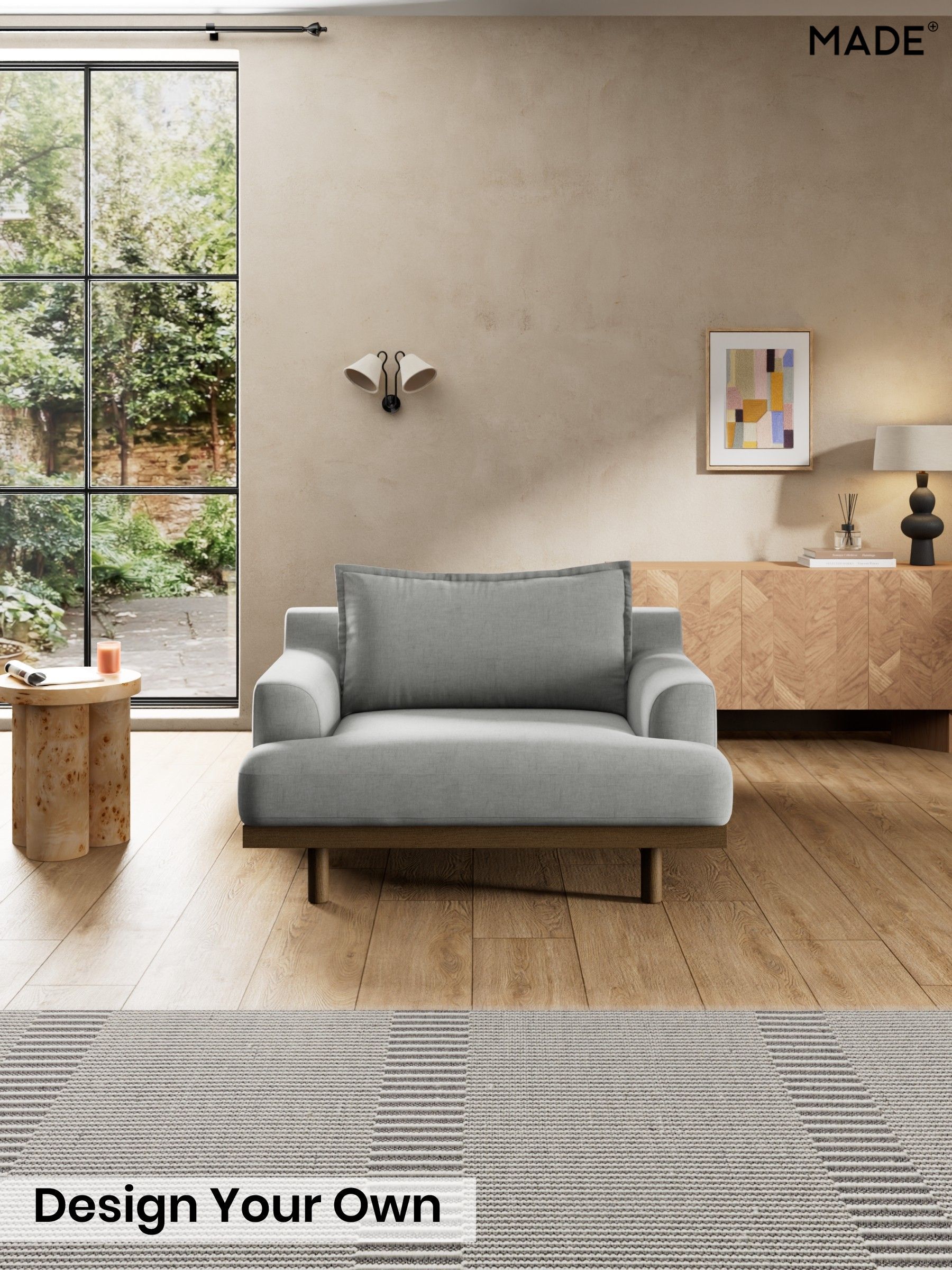 Etched Chenille/Pale Grey - Turin By Made