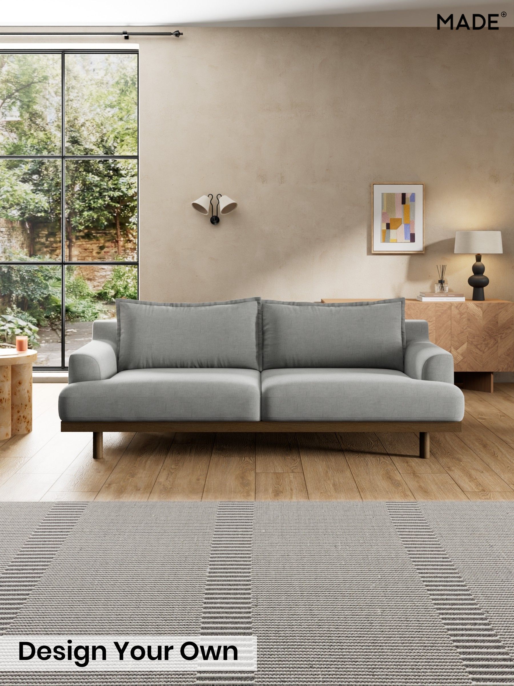 Etched Chenille/Pale Grey - Turin By Made