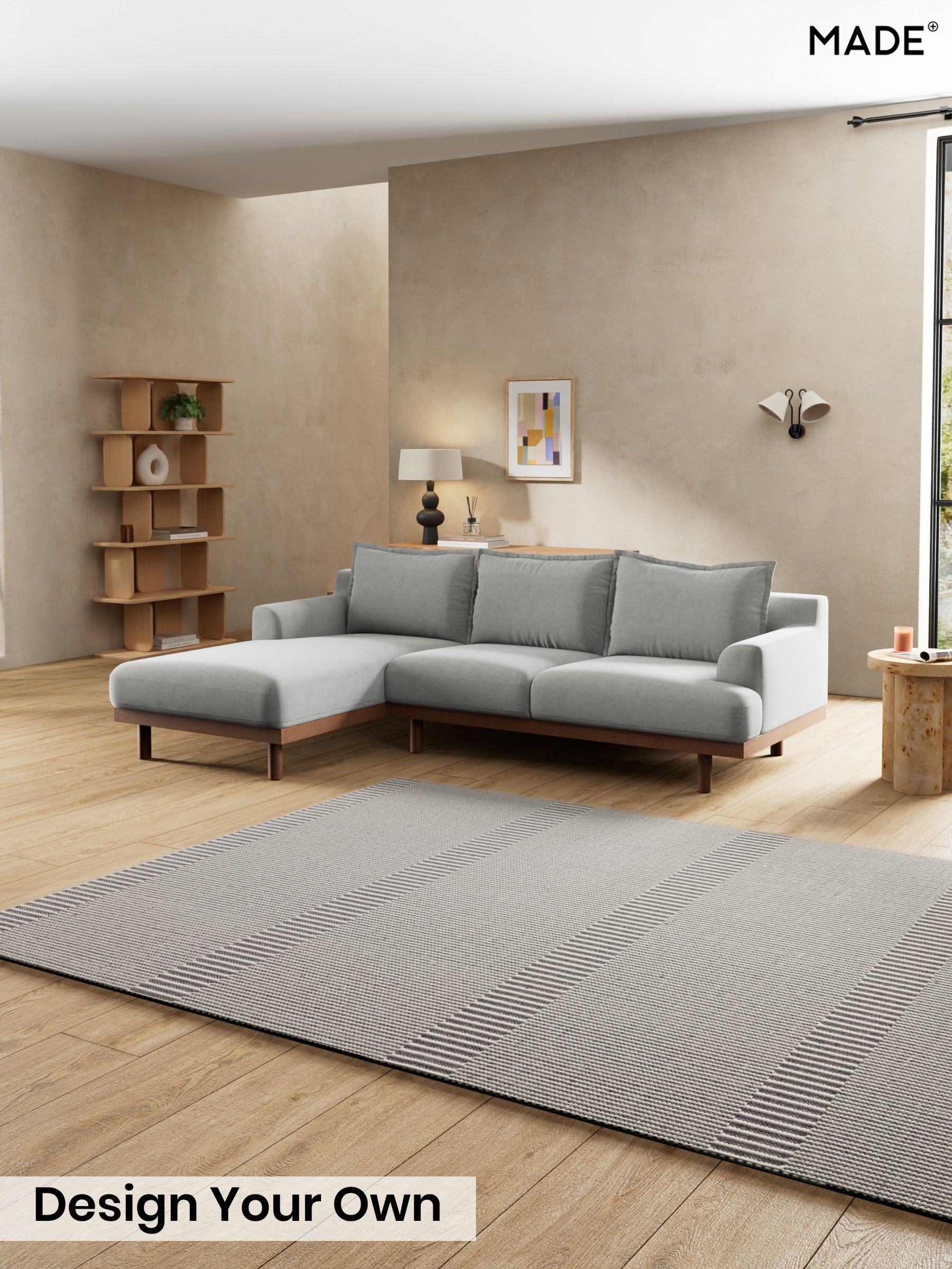 Etched Chenille/Pale Grey - Turin By Made