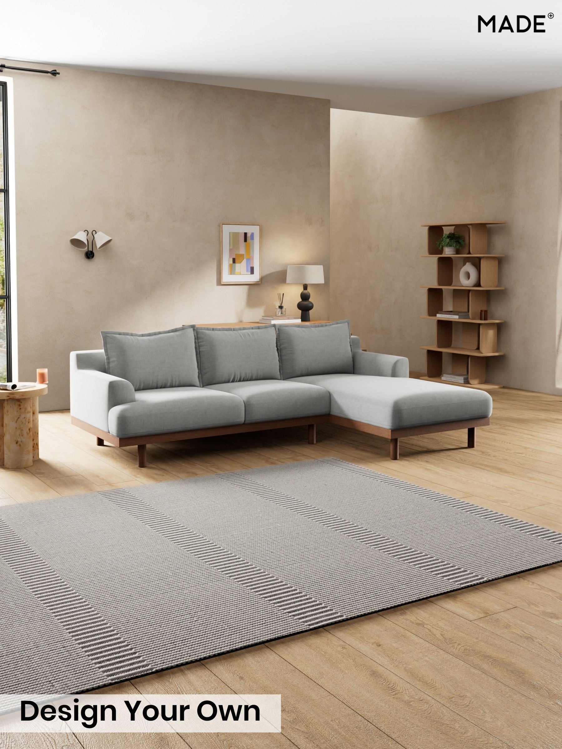 Etched Chenille/Pale Grey - Turin By Made