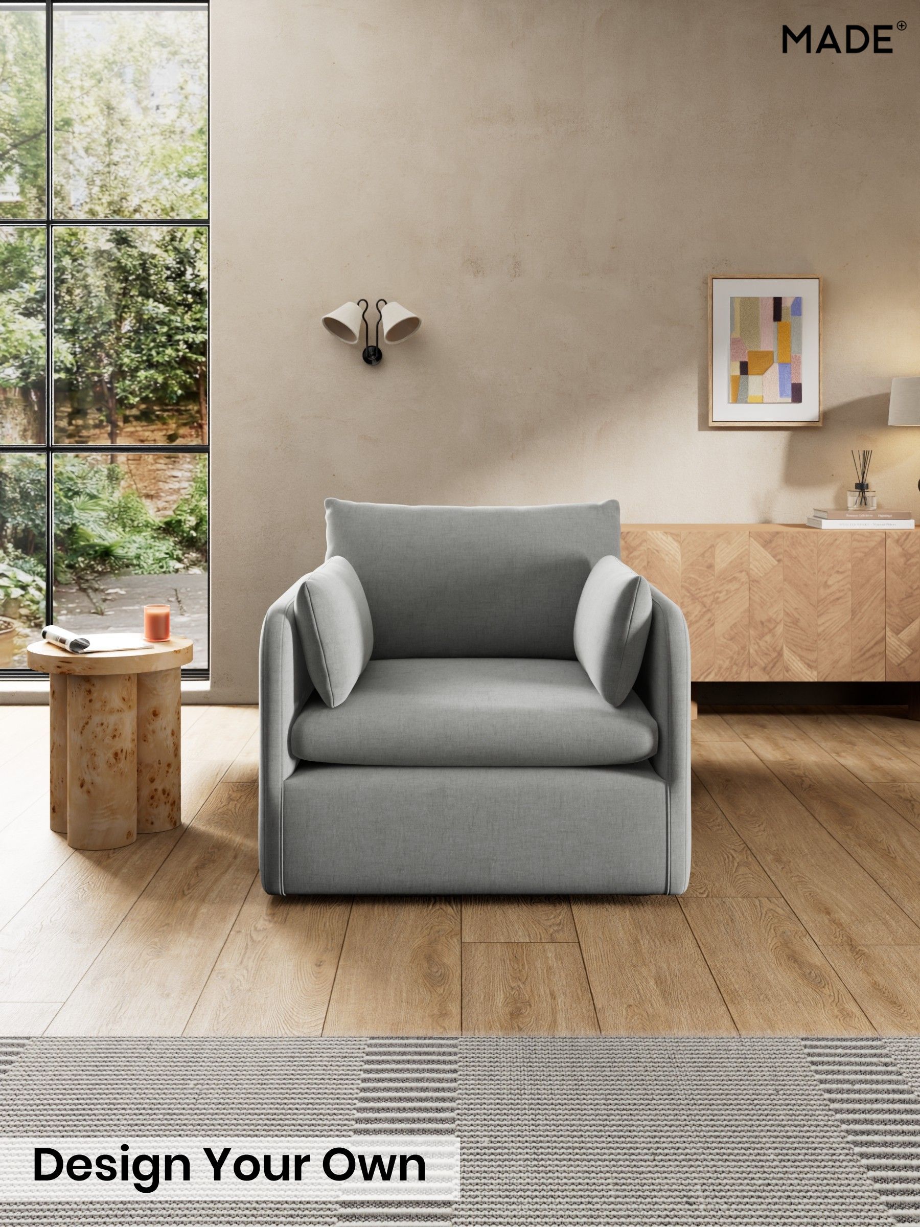 Etched Chenille/Pale Grey - Jackson By Made