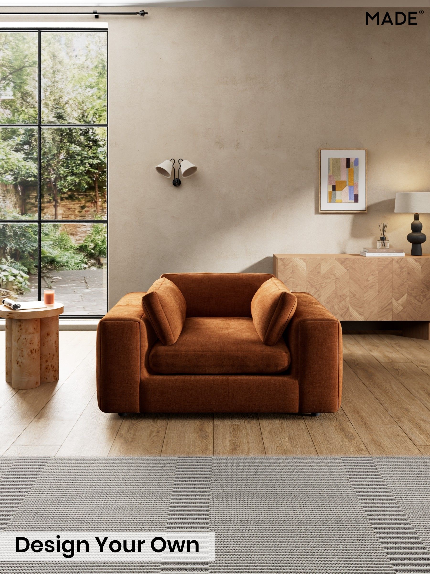 Etched Chenille/Rust Orange - Alec By Made