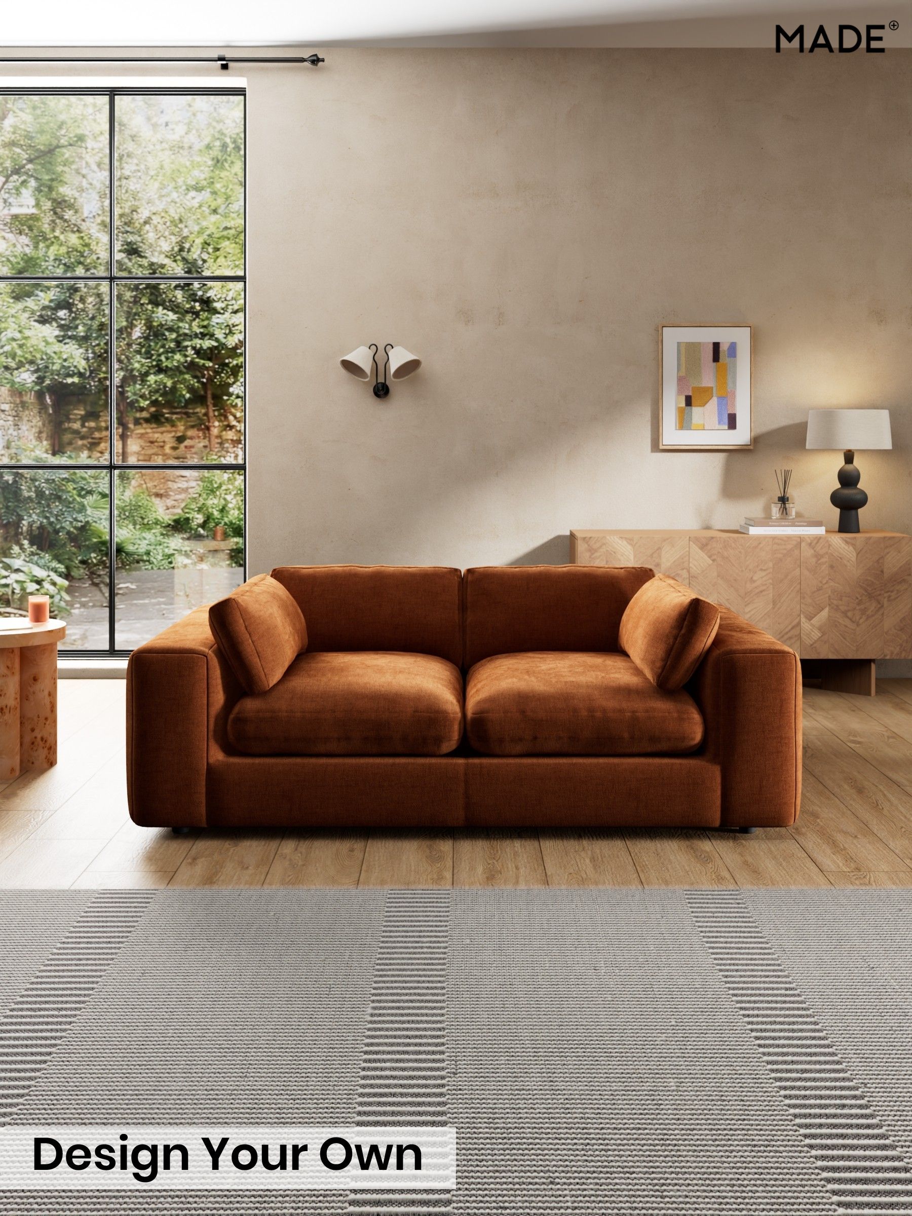Etched Chenille/Rust Orange - Alec By Made
