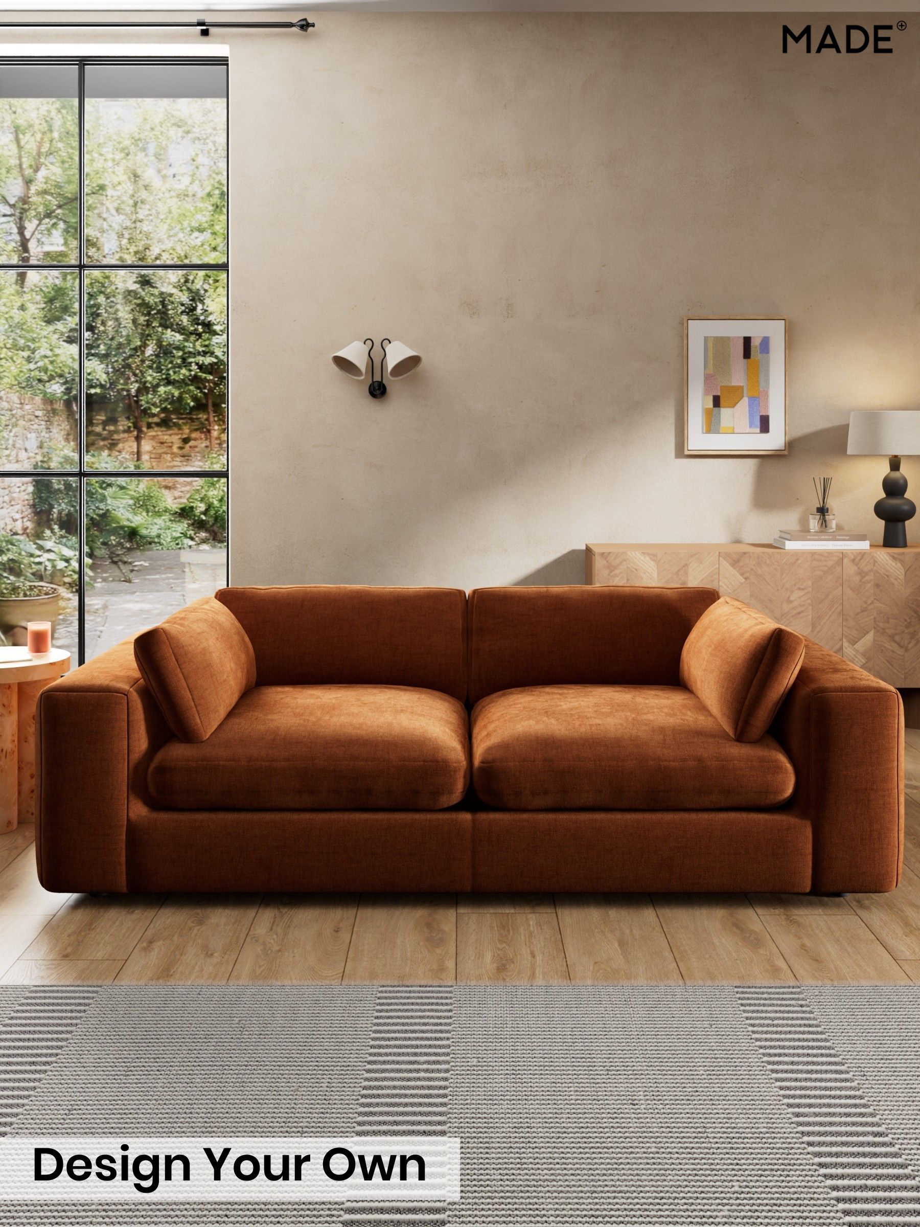 Etched Chenille/Rust Orange - Alec By Made
