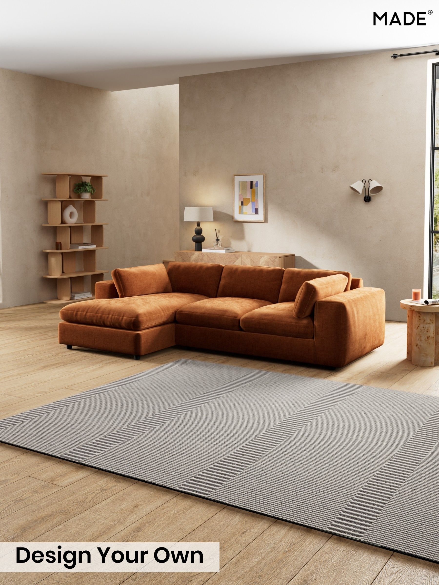 Etched Chenille/Rust Orange - Alec By Made