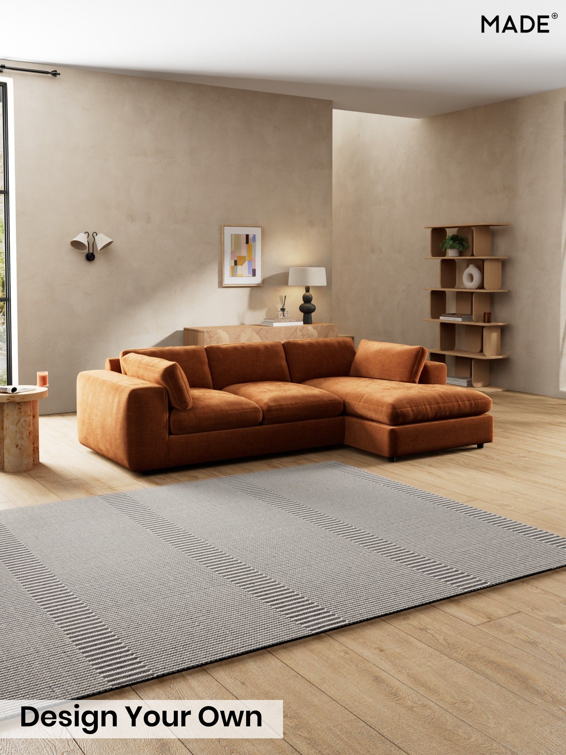 Etched Chenille/Rust Orange - Alec By Made