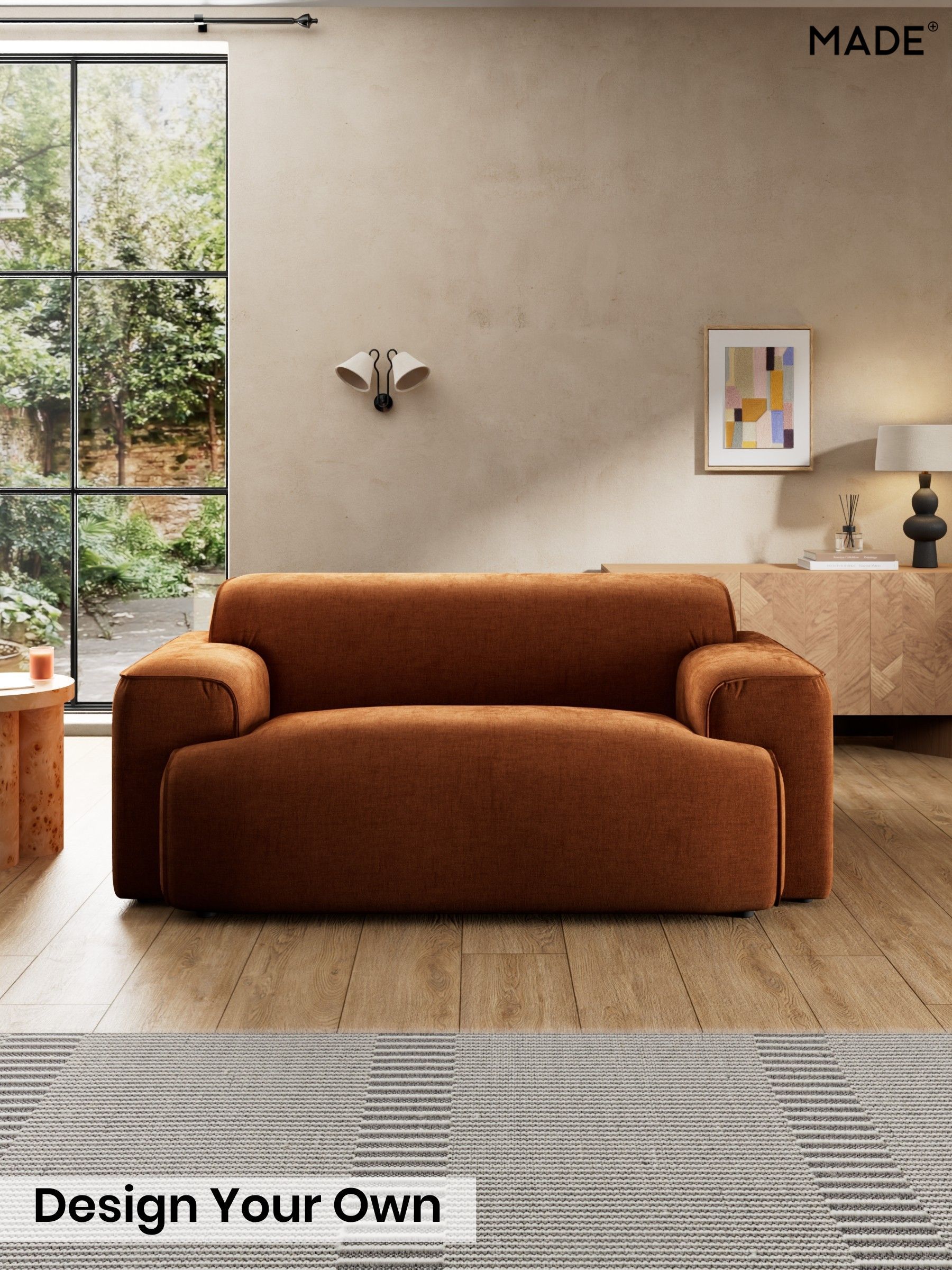 Etched Chenille/Rust Orange - Avalon By Made