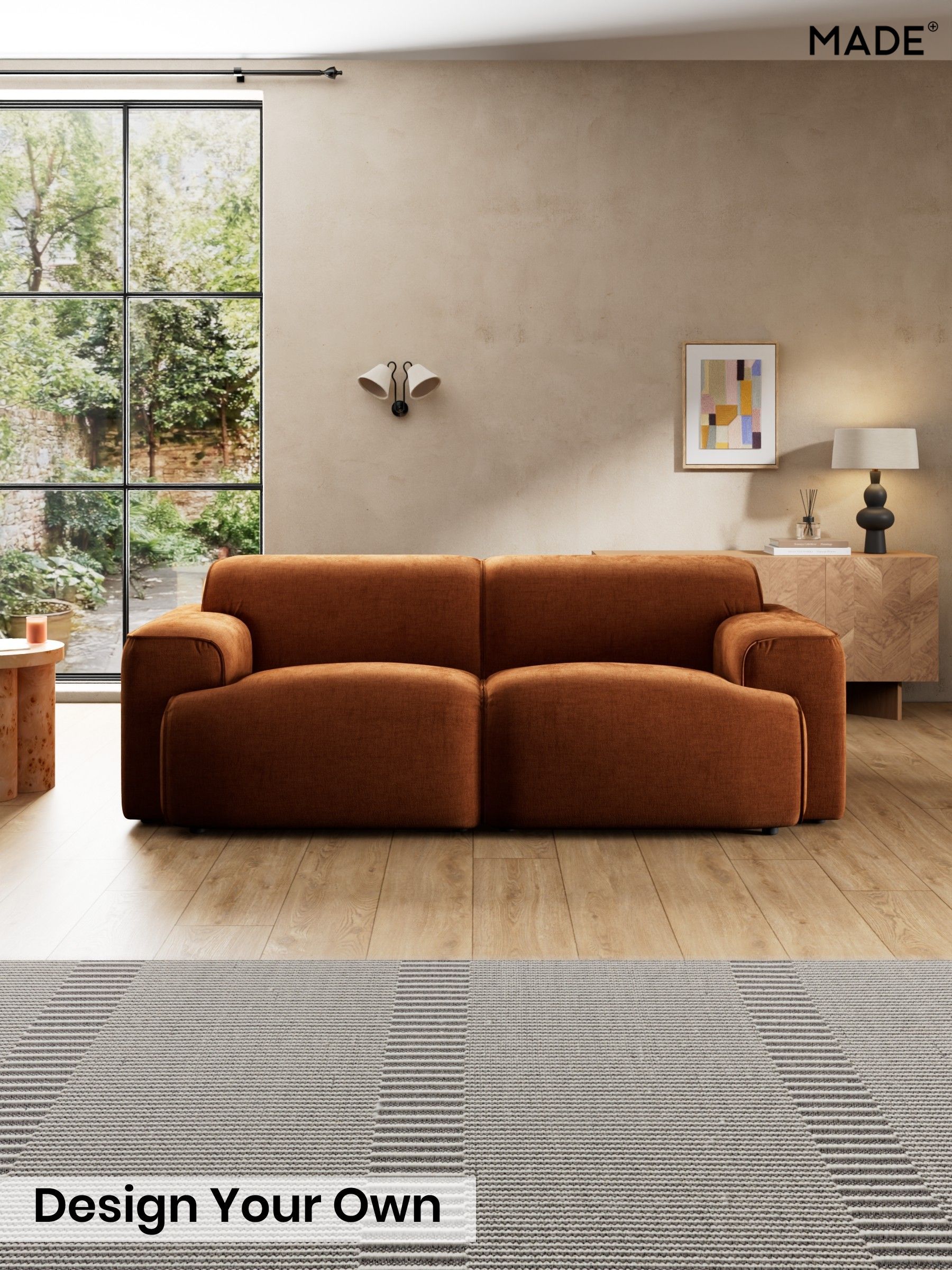 Etched Chenille/Rust Orange - Avalon By Made
