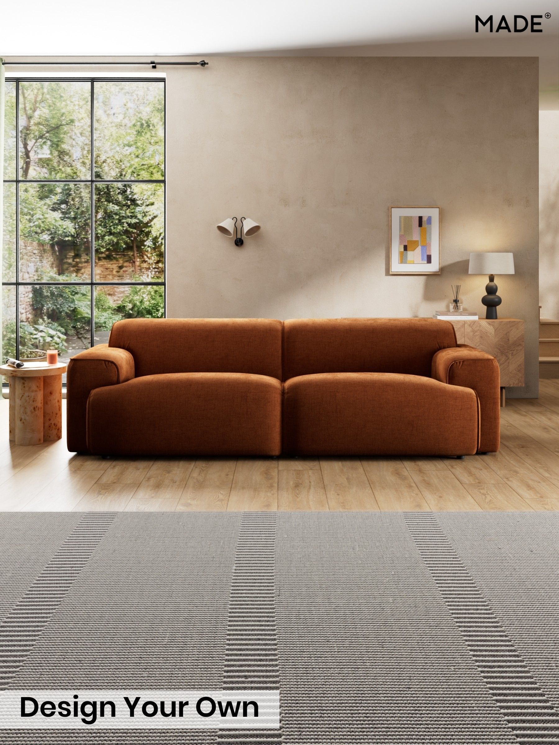 Etched Chenille/Rust Orange - Avalon By Made