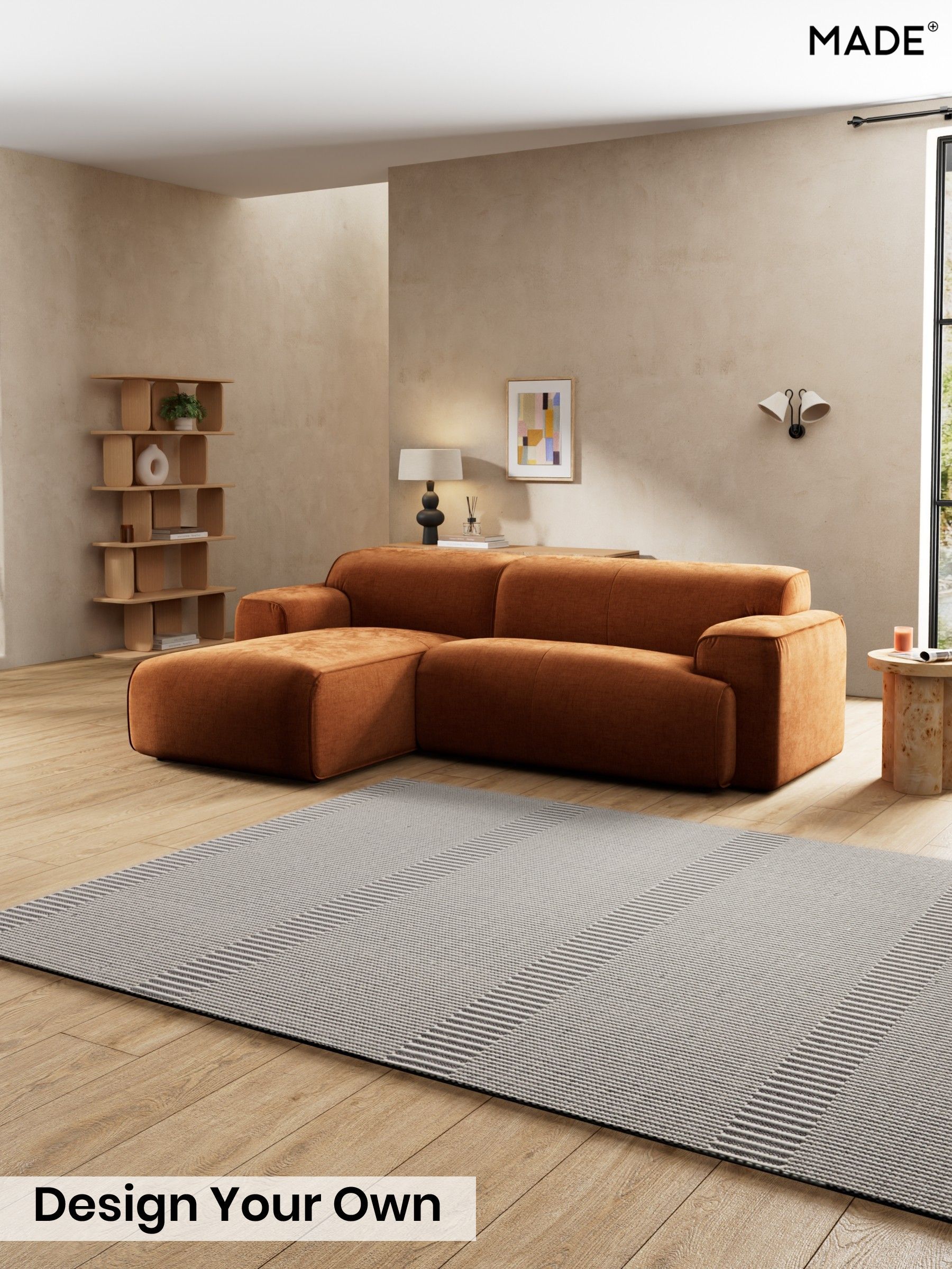 Etched Chenille/Rust Orange - Avalon By Made