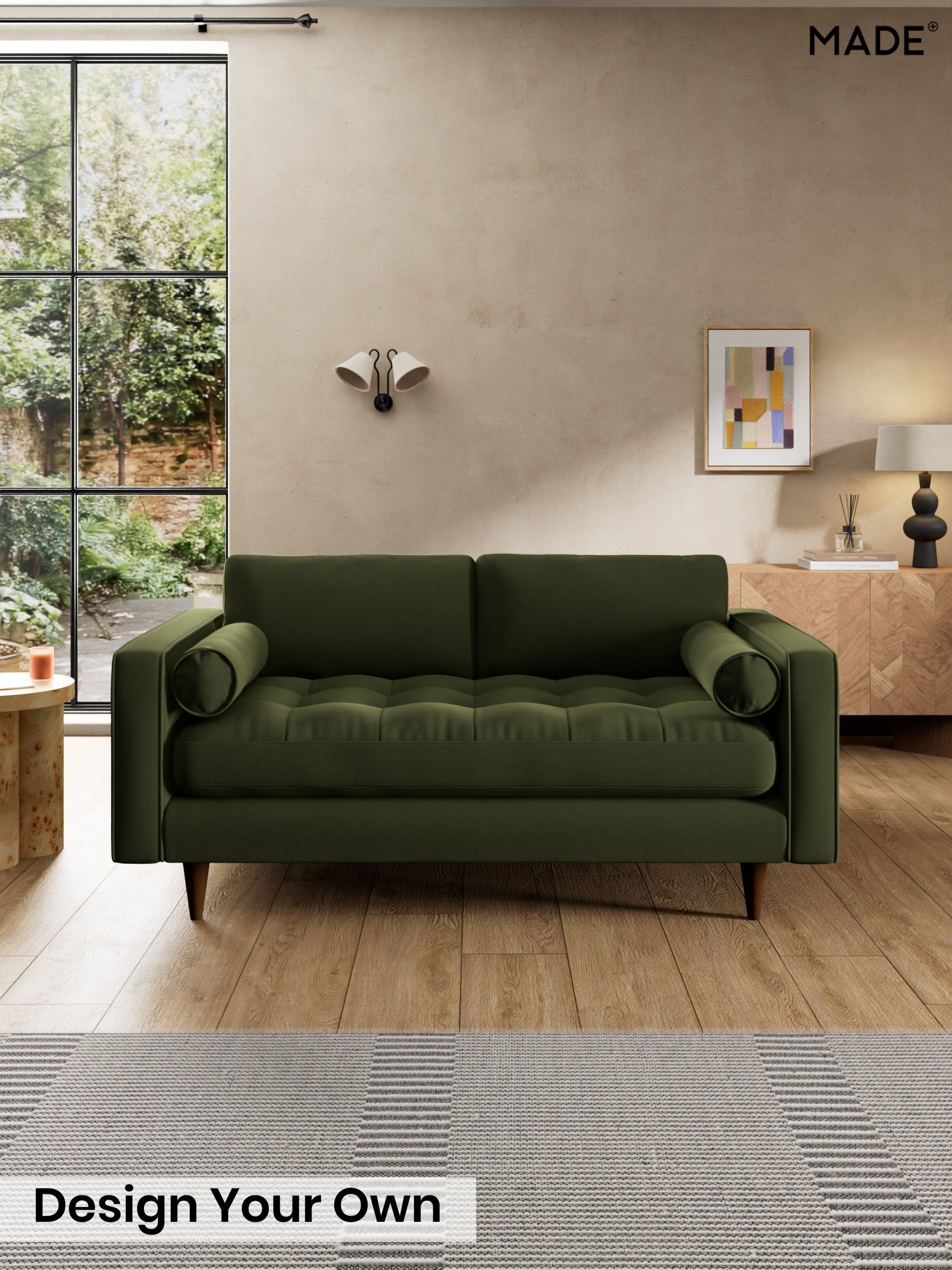Matt Velvet Easy Clean/Deep Olive Green - Scott By Made