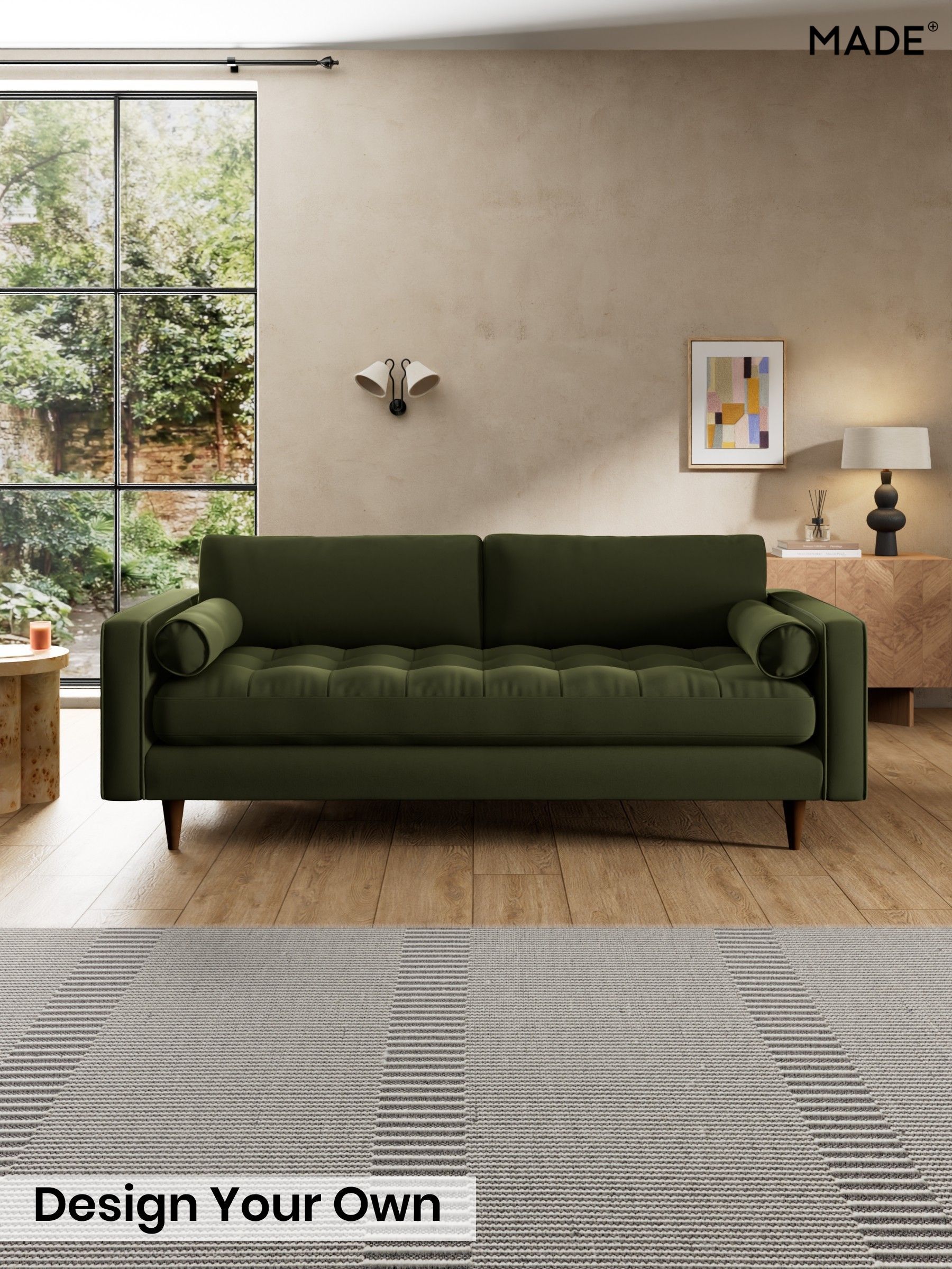 Matt Velvet Easy Clean/Deep Olive Green - Scott By Made