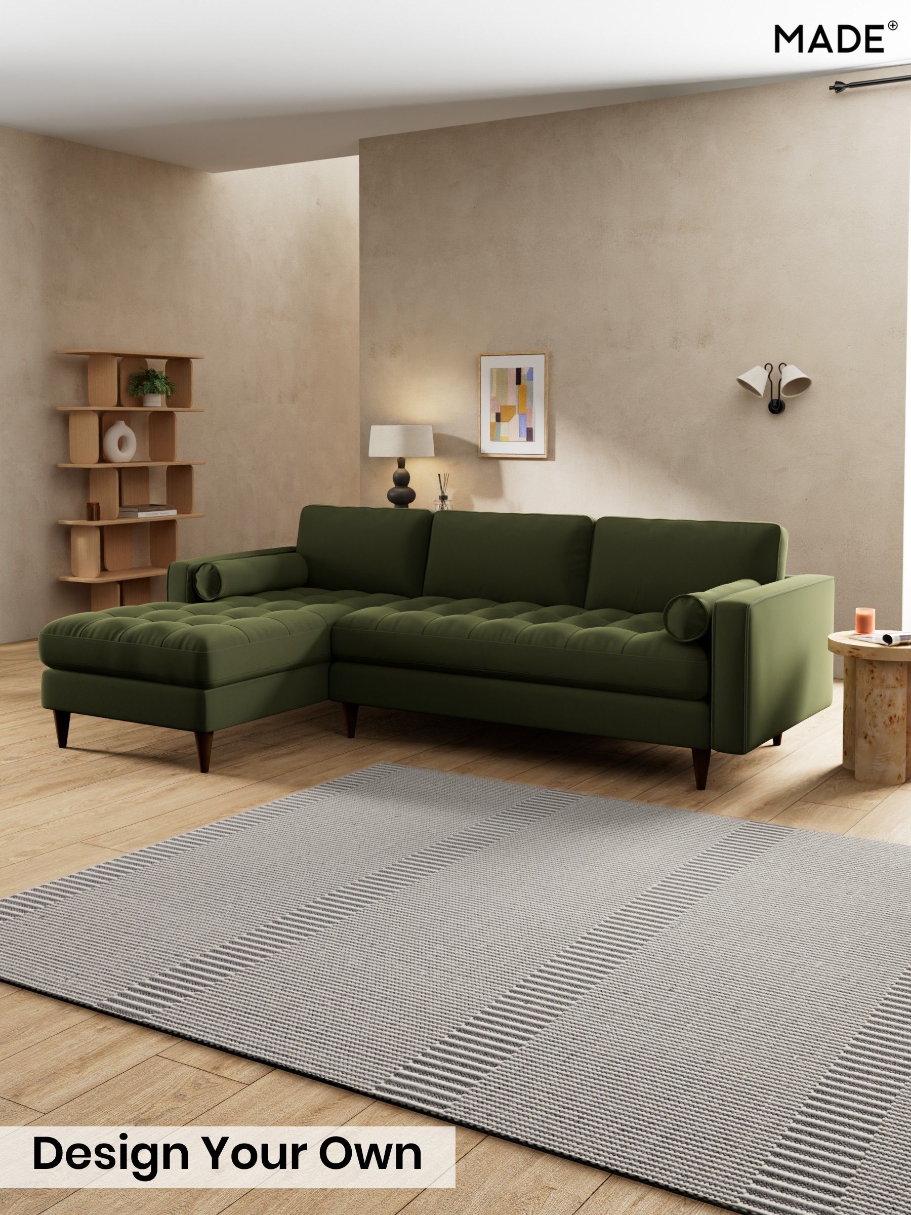 Matt Velvet Easy Clean/Deep Olive Green - Scott By Made