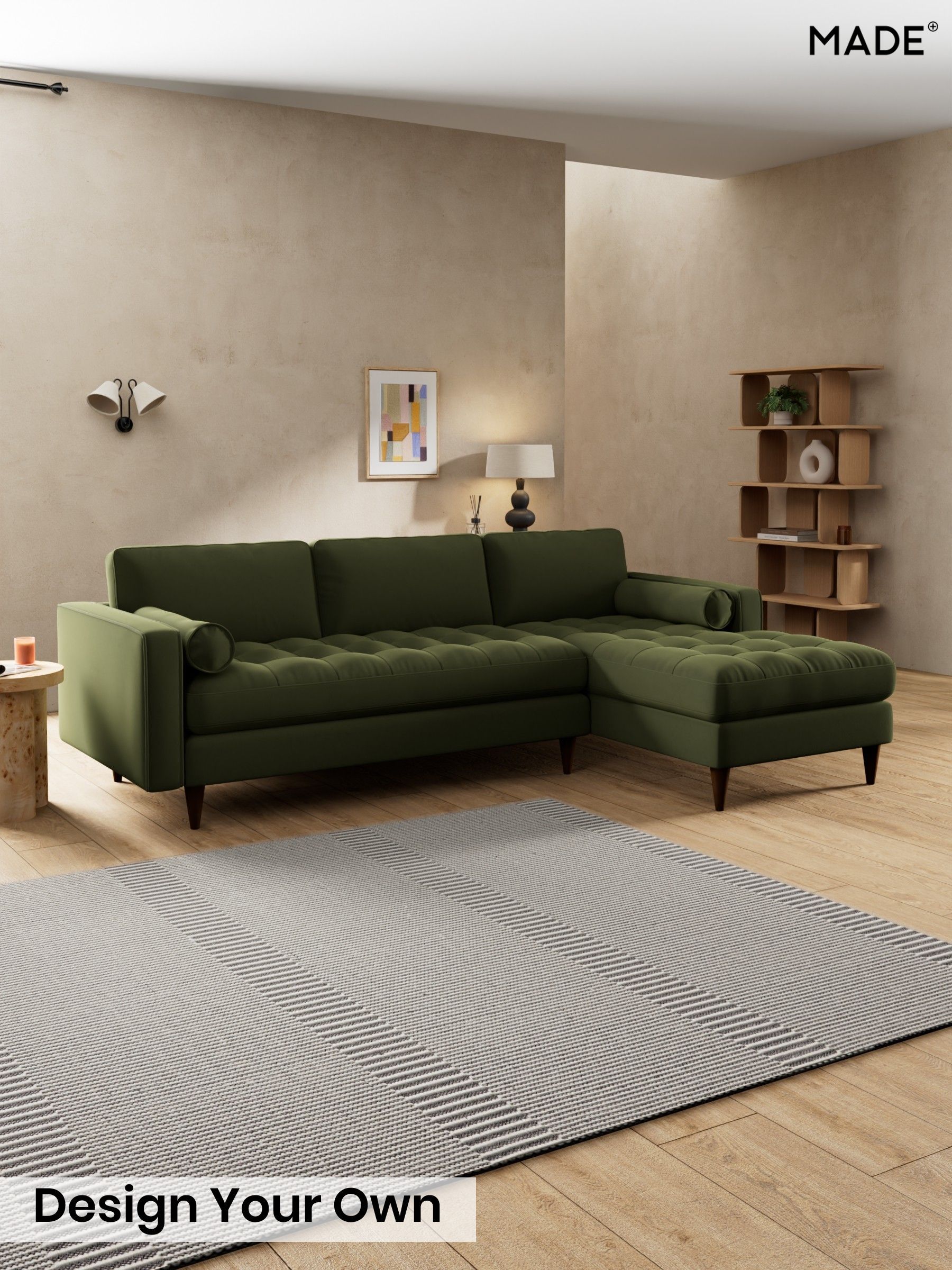 Matt Velvet Easy Clean/Deep Olive Green - Scott By Made