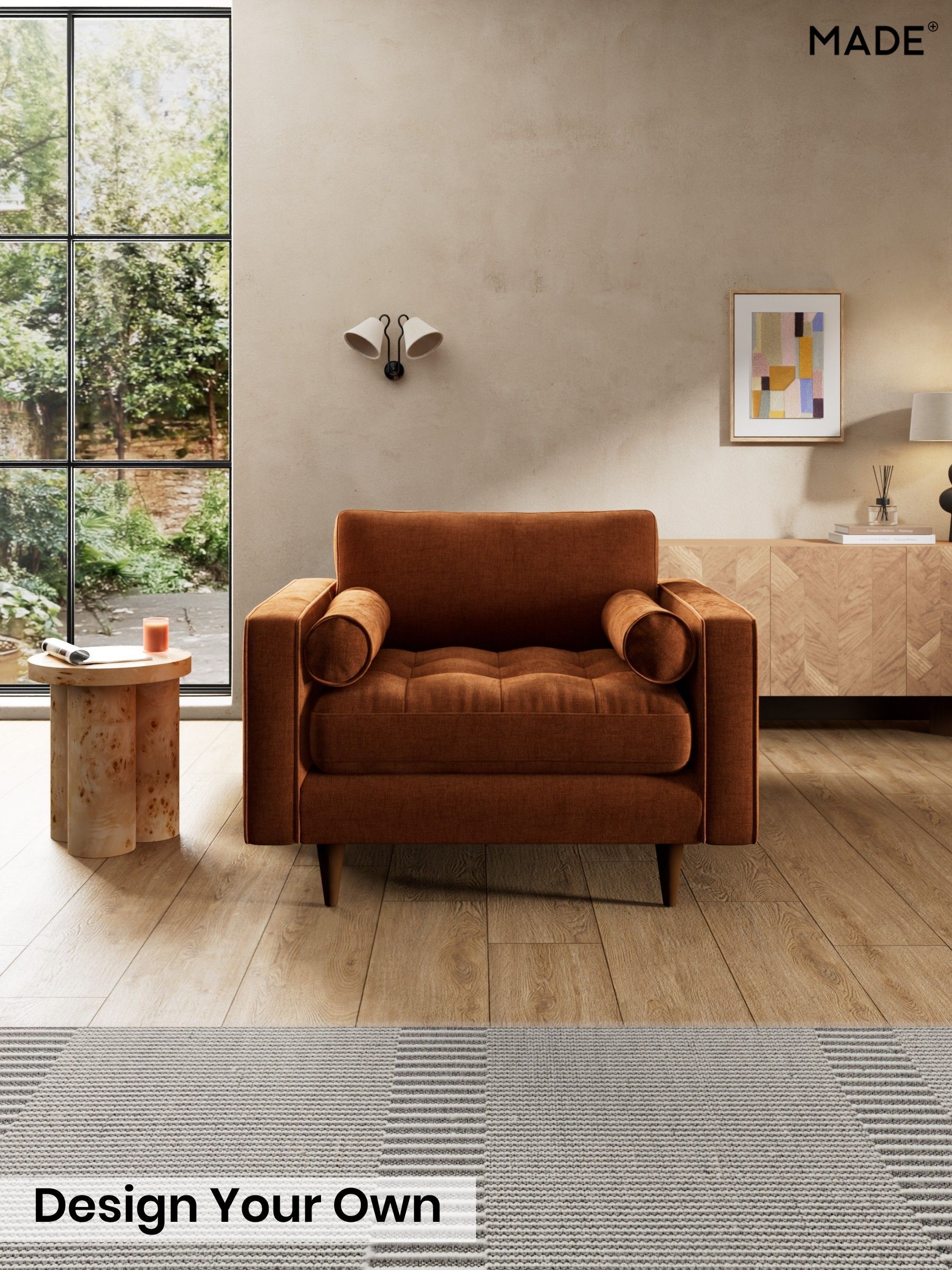 Etched Chenille/Rust Orange - Scott By Made
