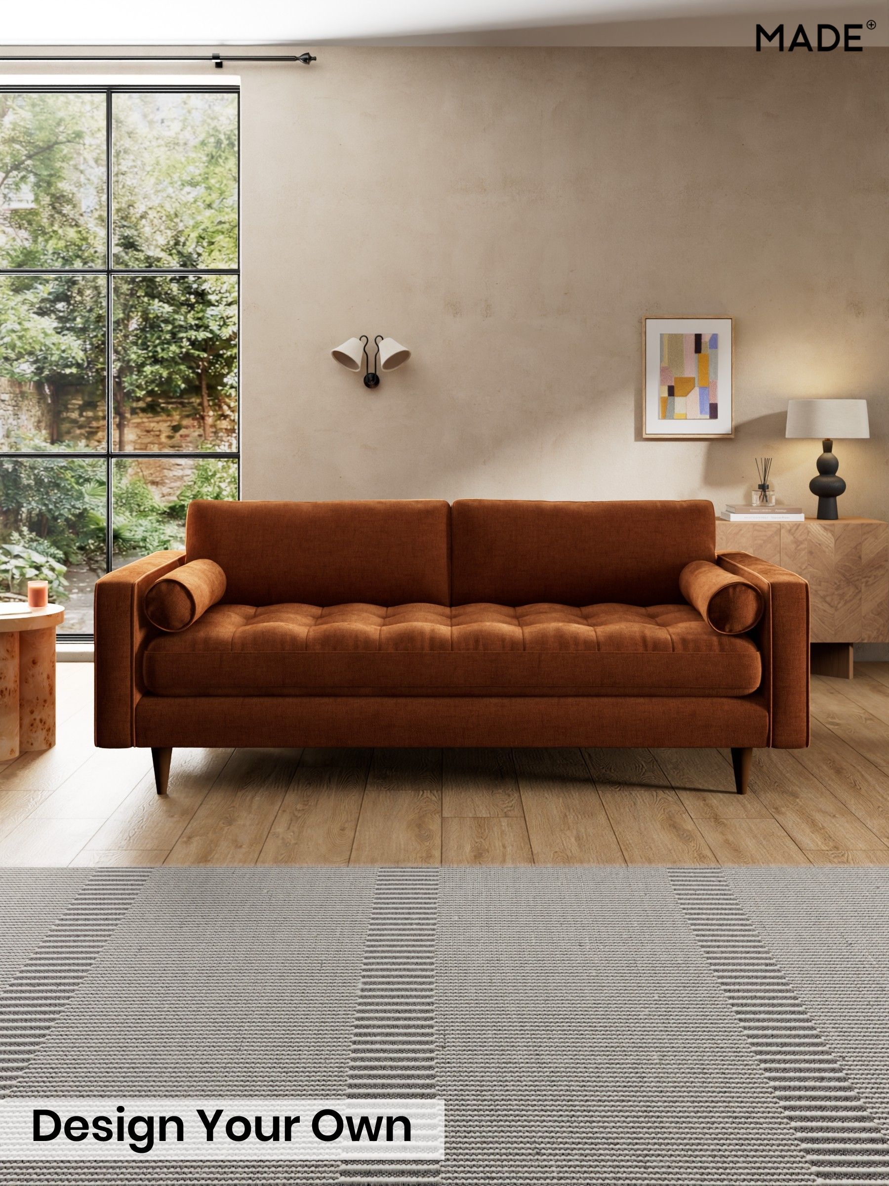 Etched Chenille/Rust Orange - Scott By Made