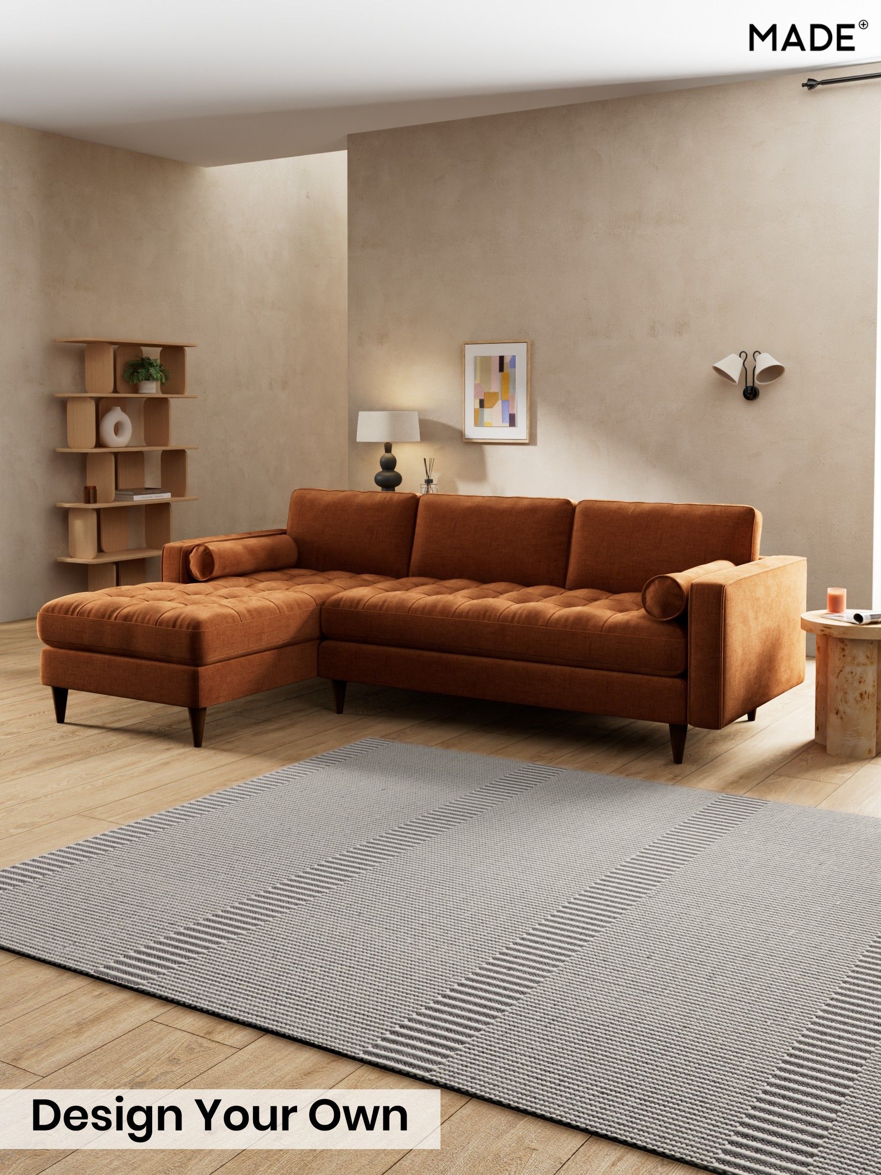 Etched Chenille/Rust Orange - Scott By Made