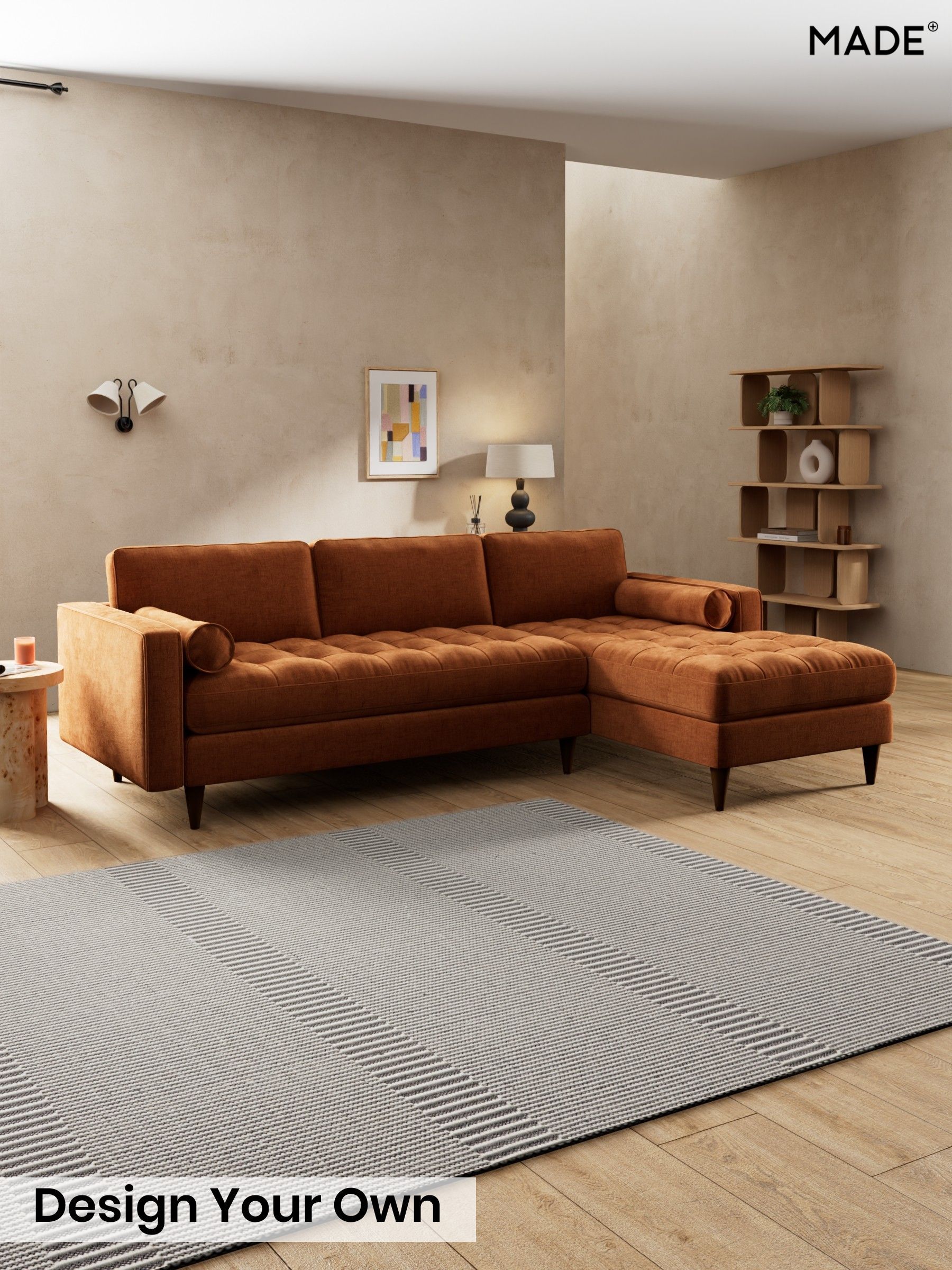 Etched Chenille/Rust Orange - Scott By Made