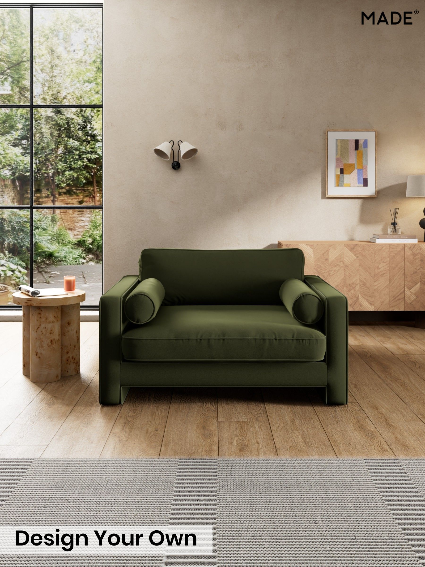 Matt Velvet Easy Clean/Deep Olive Green - Holloway By Made