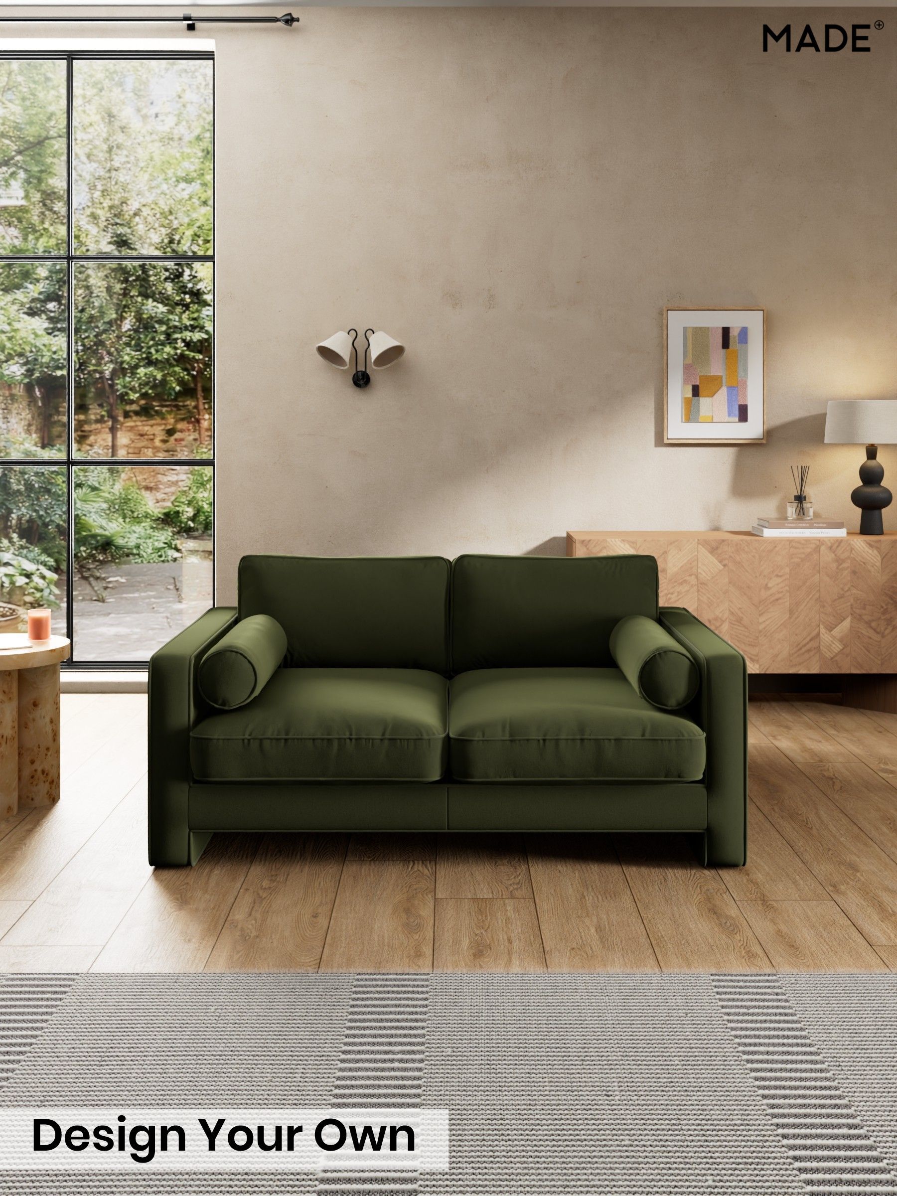 Matt Velvet Easy Clean/Deep Olive Green - Holloway By Made