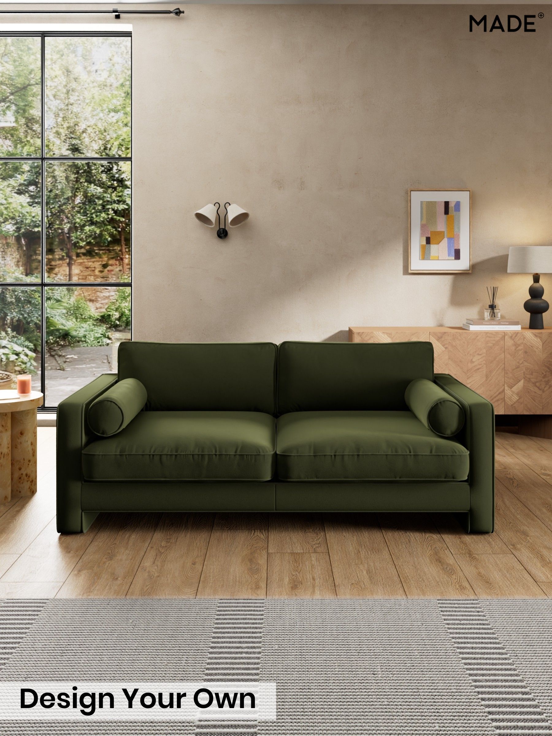 Matt Velvet Easy Clean/Deep Olive Green - Holloway By Made