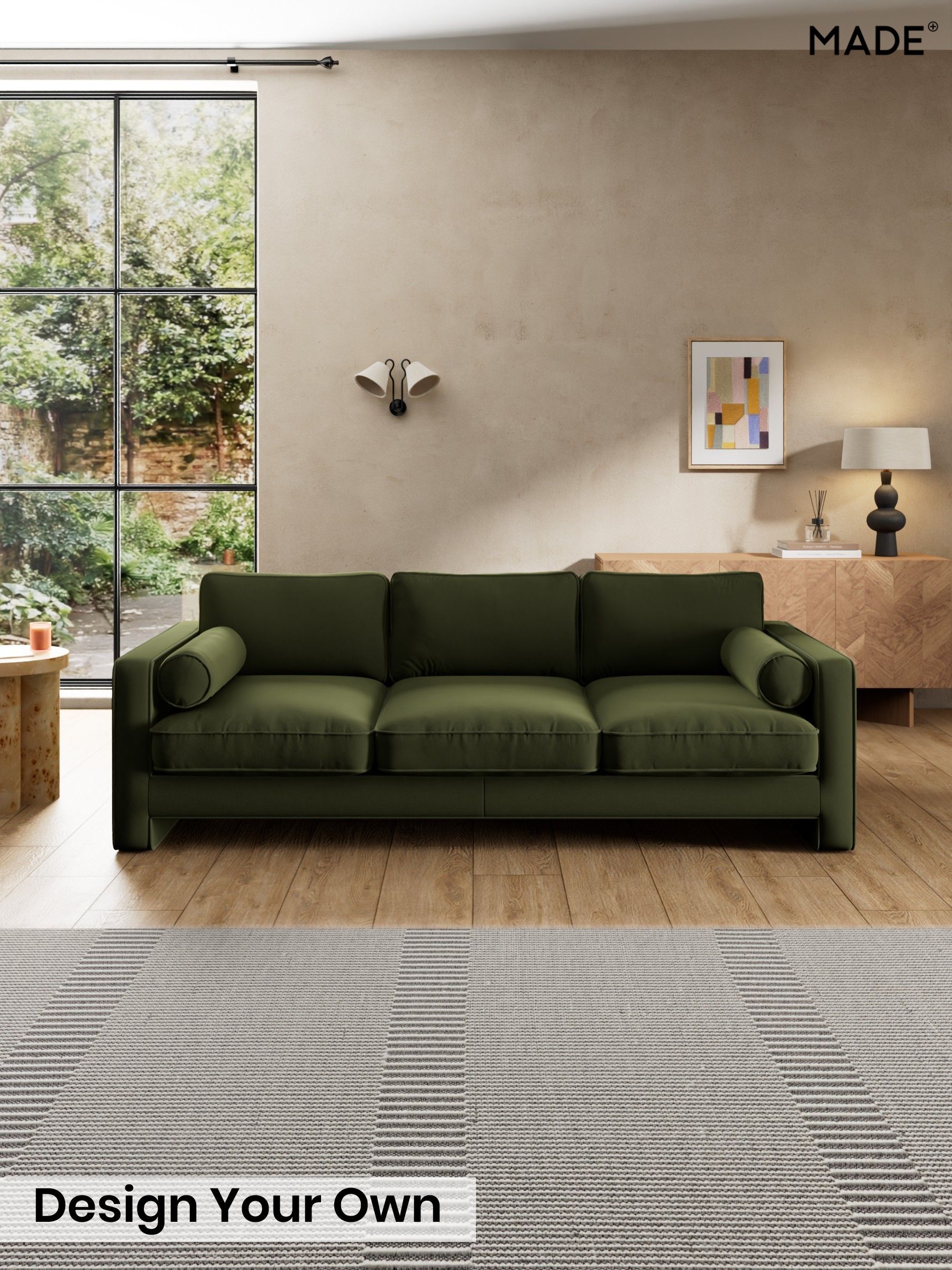 Matt Velvet Easy Clean/Deep Olive Green - Holloway By Made