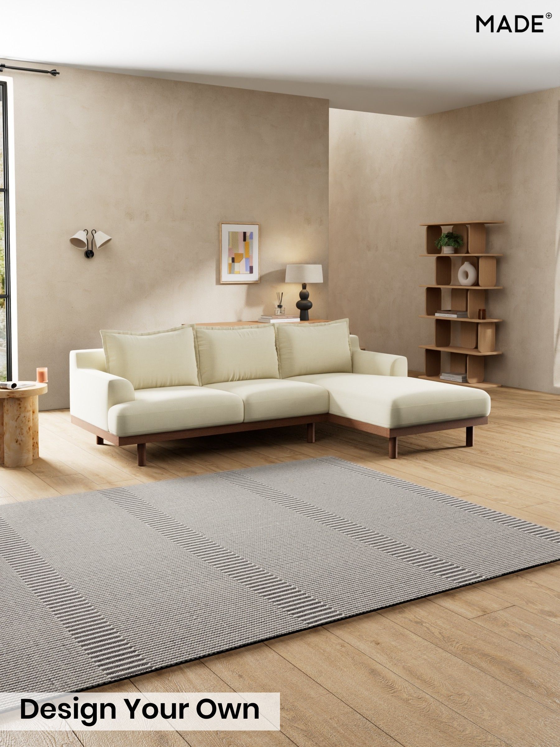 Etched Chenille/Soft Ecru Natural - Turin By Made