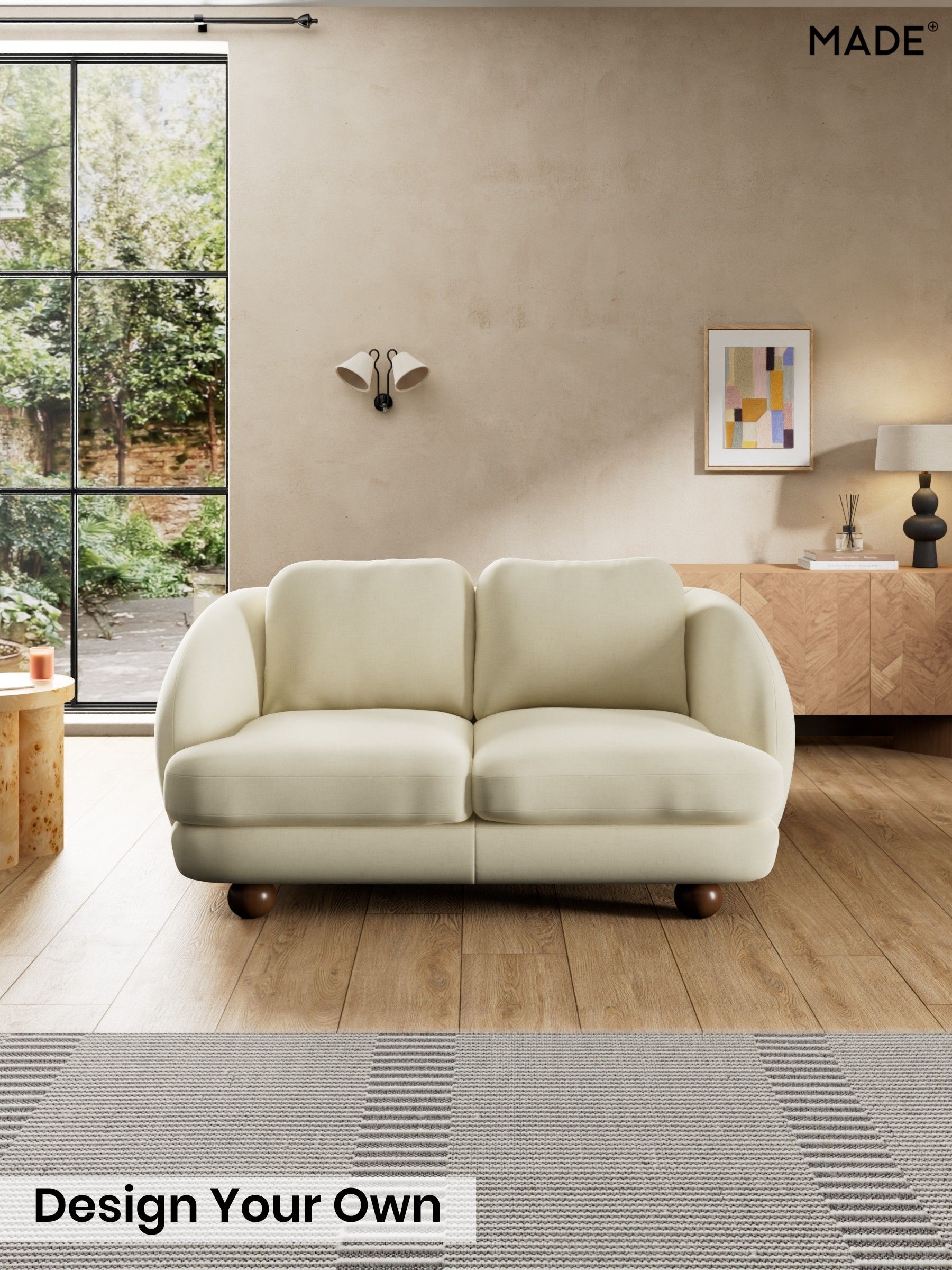 Etched Chenille/Soft Ecru Natural - Madris By Made