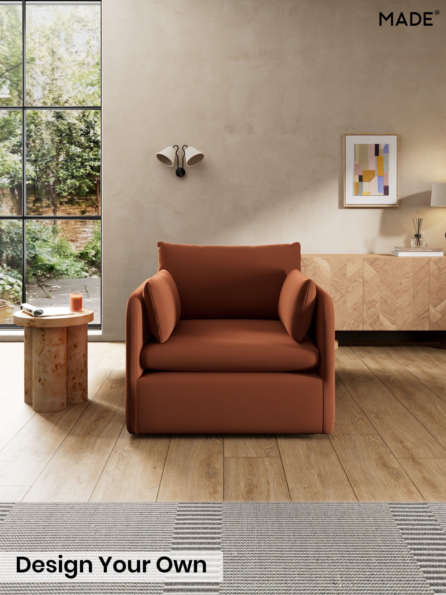 Matt Velvet Easy Clean/Cinnamon Brown - Jackson By Made
