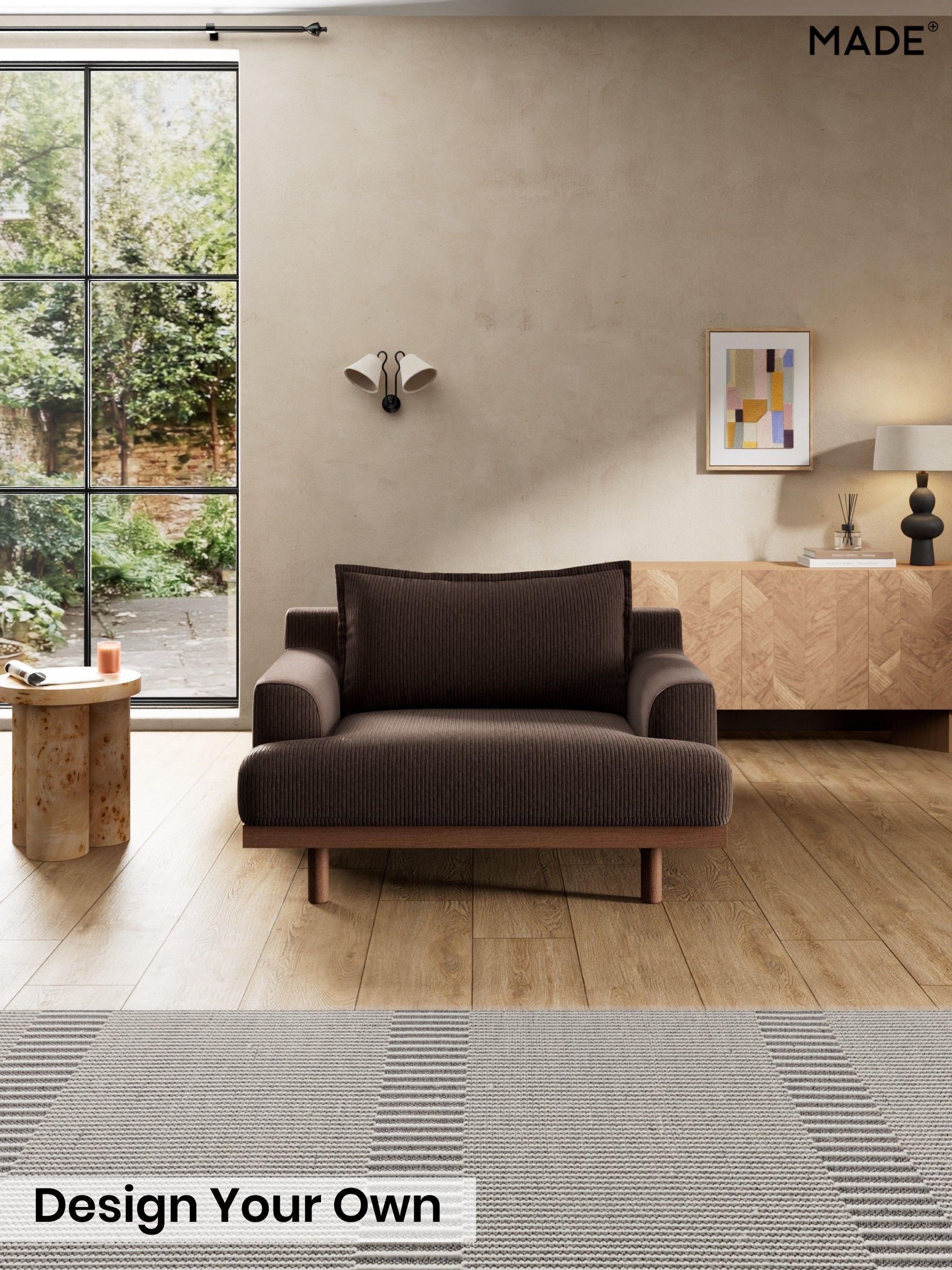 Matt Corduroy/Chocolate Brown - Turin By Made
