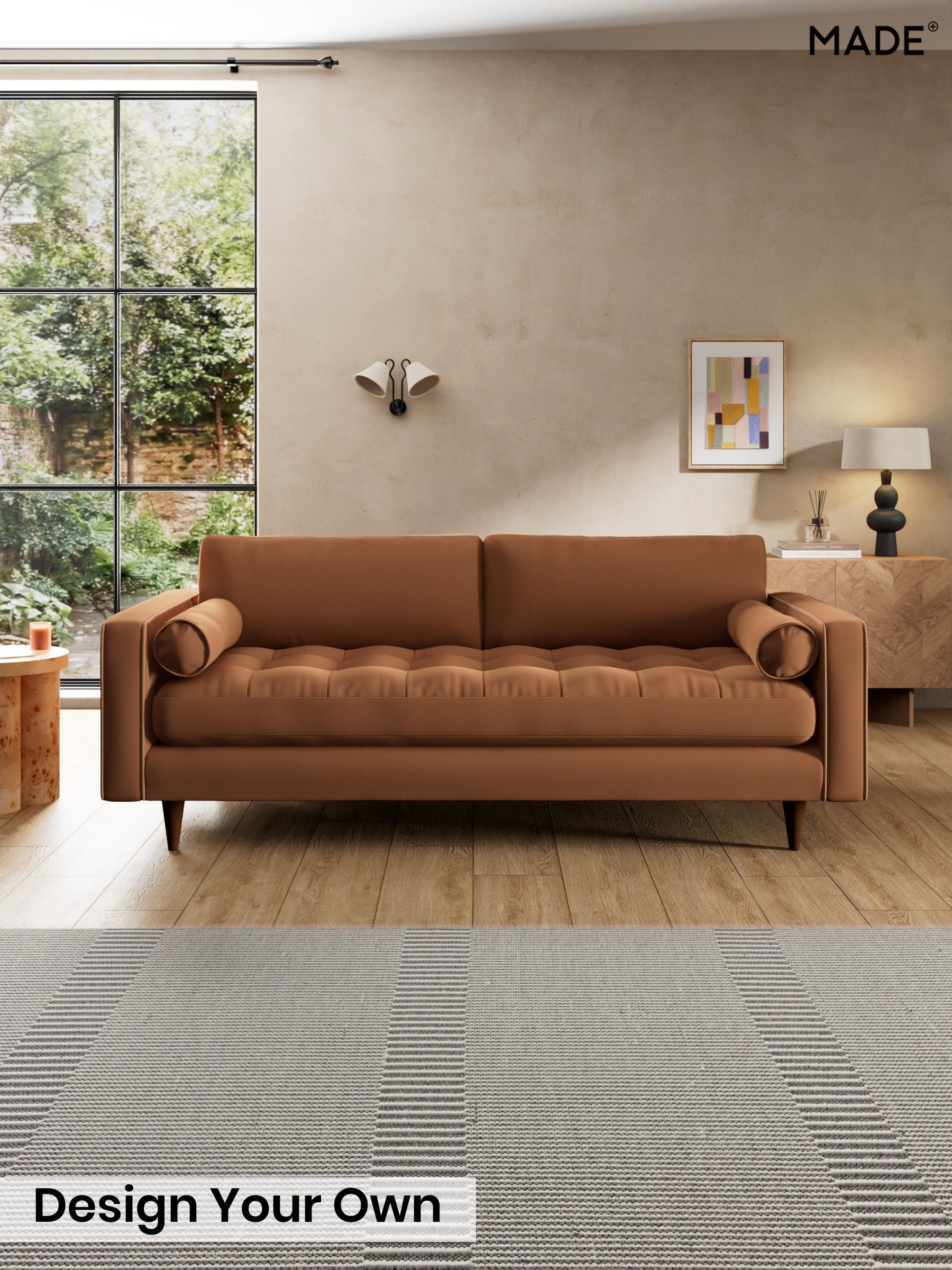 Matt Velvet Easy Clean/Fawn Truffle Natural - Scott By Made
