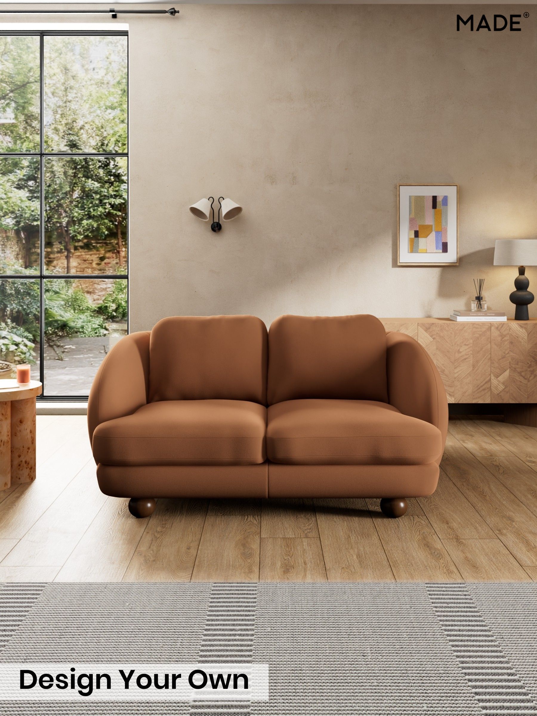 Matt Velvet Easy Clean/Fawn Truffle Natural - Madris By Made