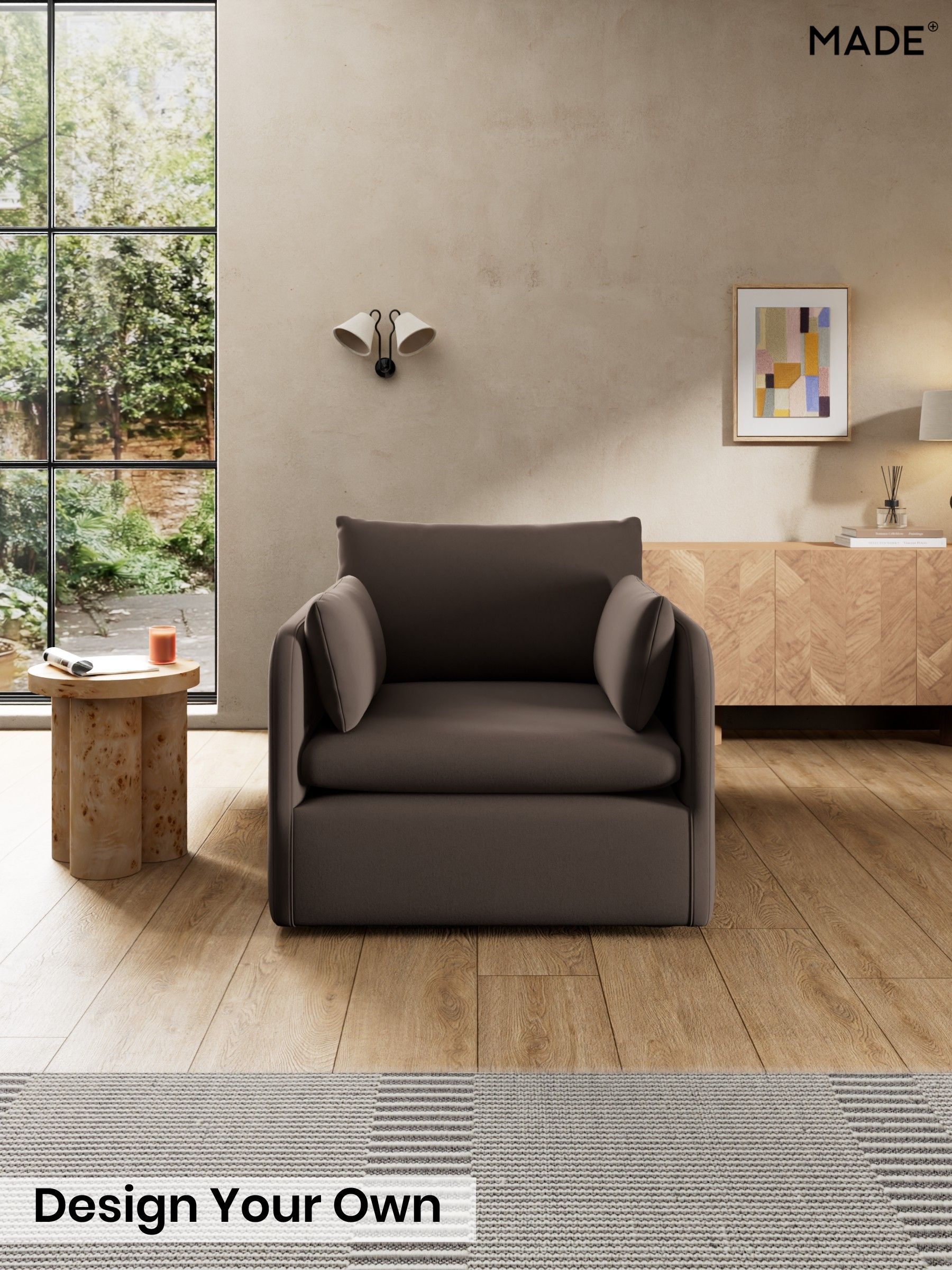 Matt Velvet Easy Clean/Soft Brown - Jackson By Made