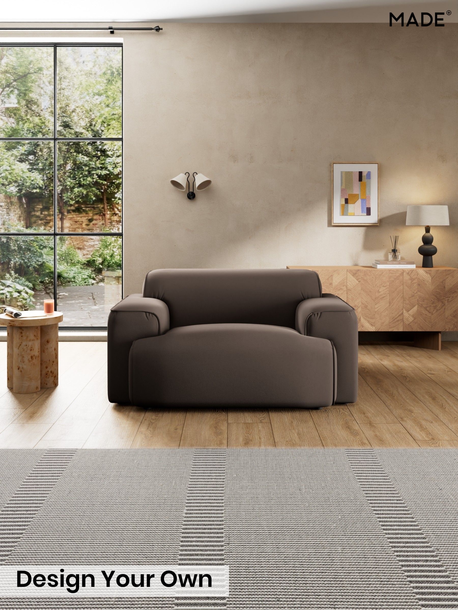 Matt Velvet Easy Clean/Soft Brown - Avalon By Made