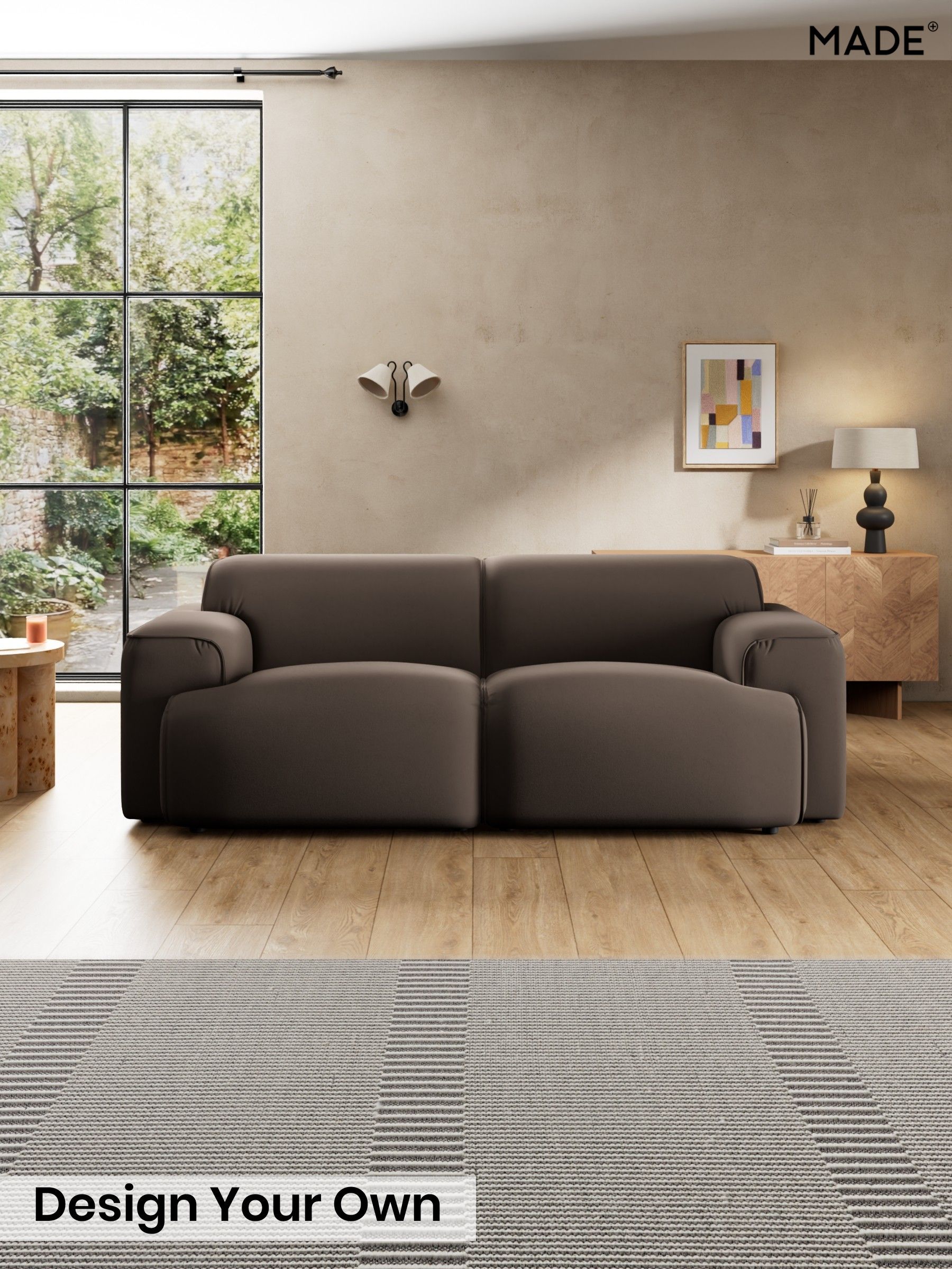 Matt Velvet Easy Clean/Soft Brown - Avalon By Made