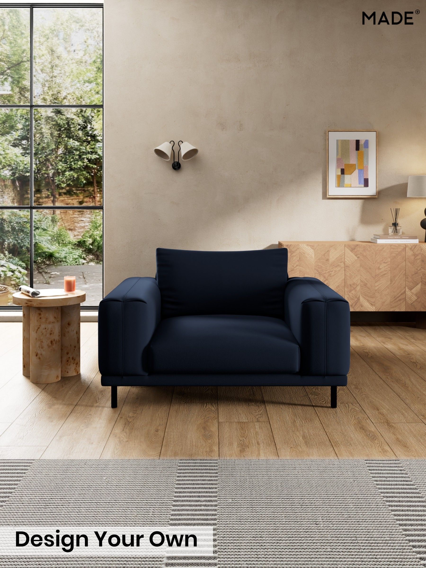 Matt Velvet Easy Clean/Dark Navy Blue - Odin By Made