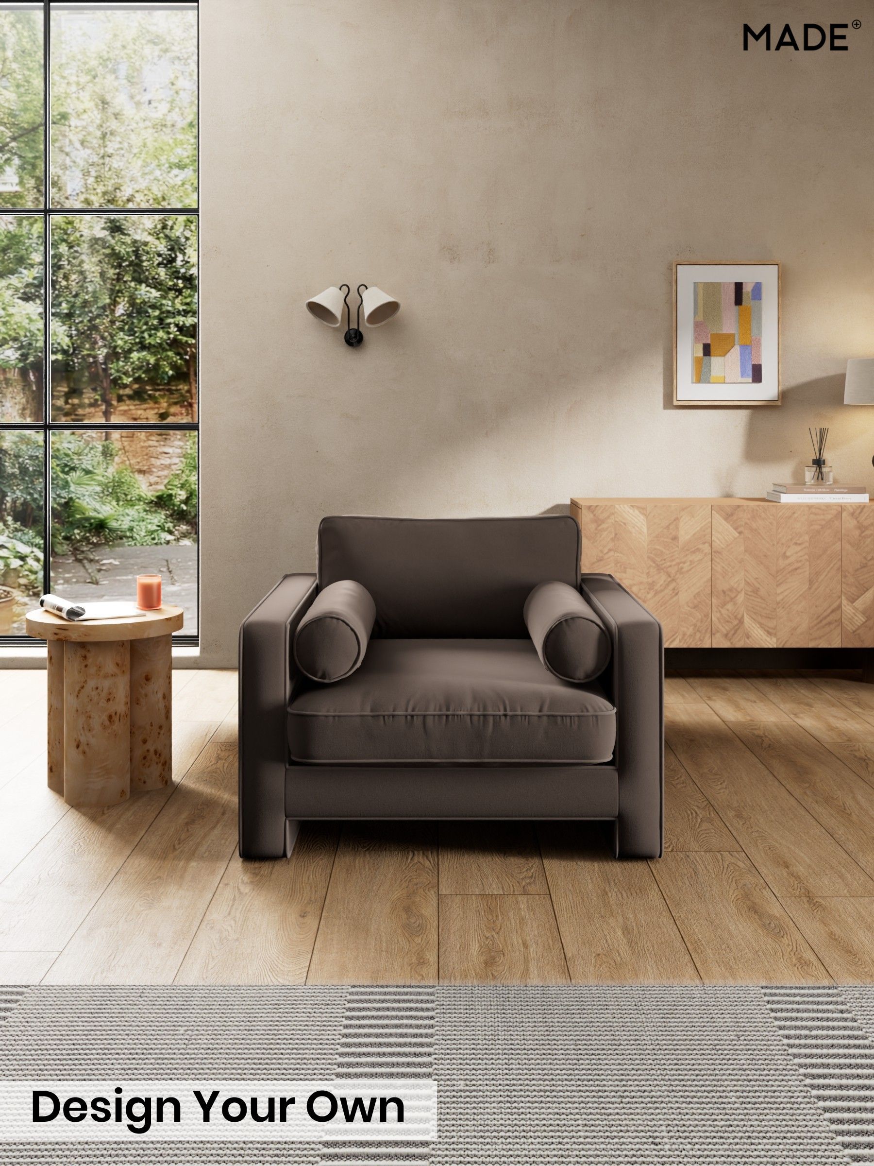 Matt Velvet Easy Clean/Soft Brown - Holloway By Made