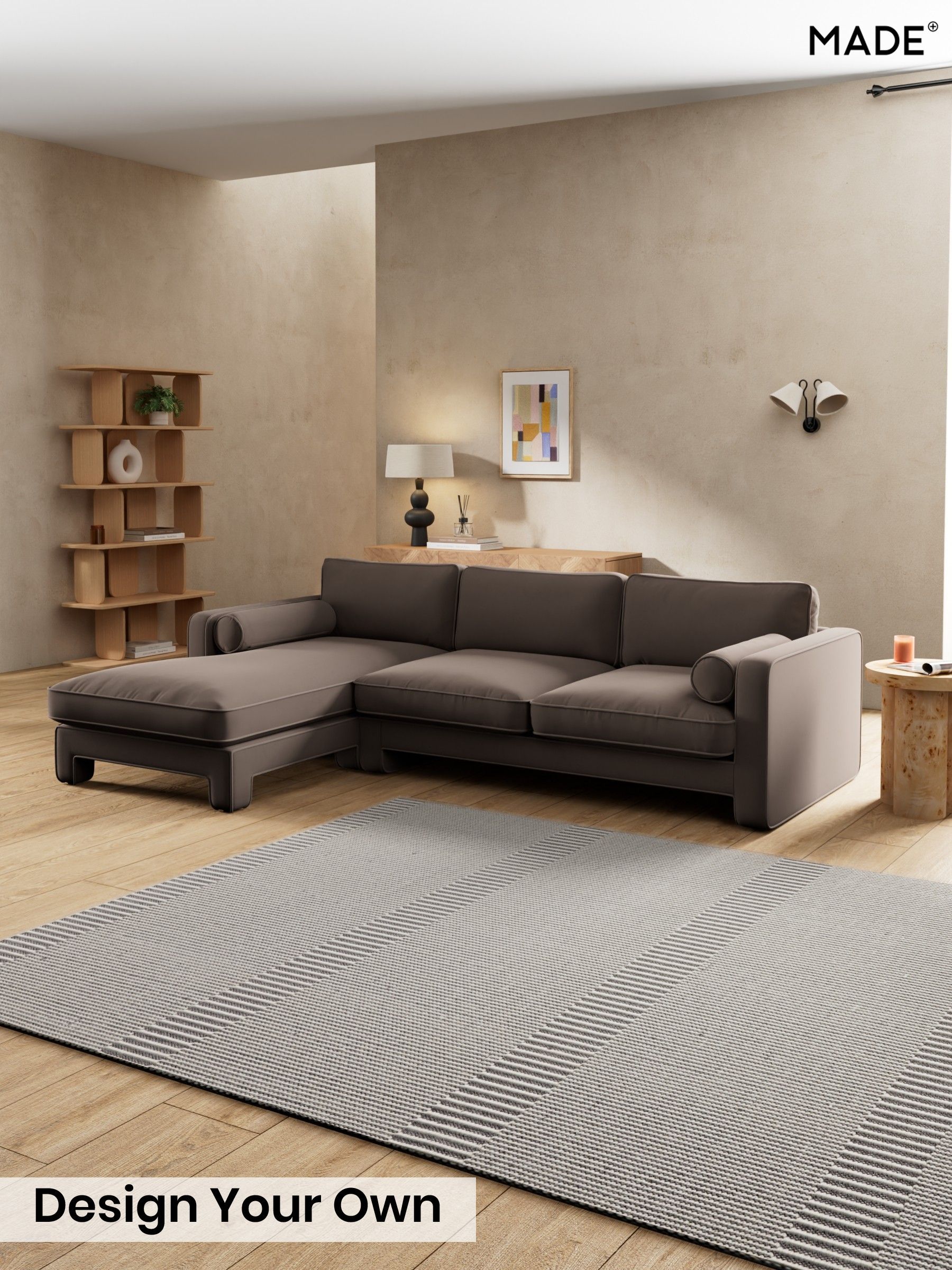 Matt Velvet Easy Clean/Soft Brown - Holloway By Made