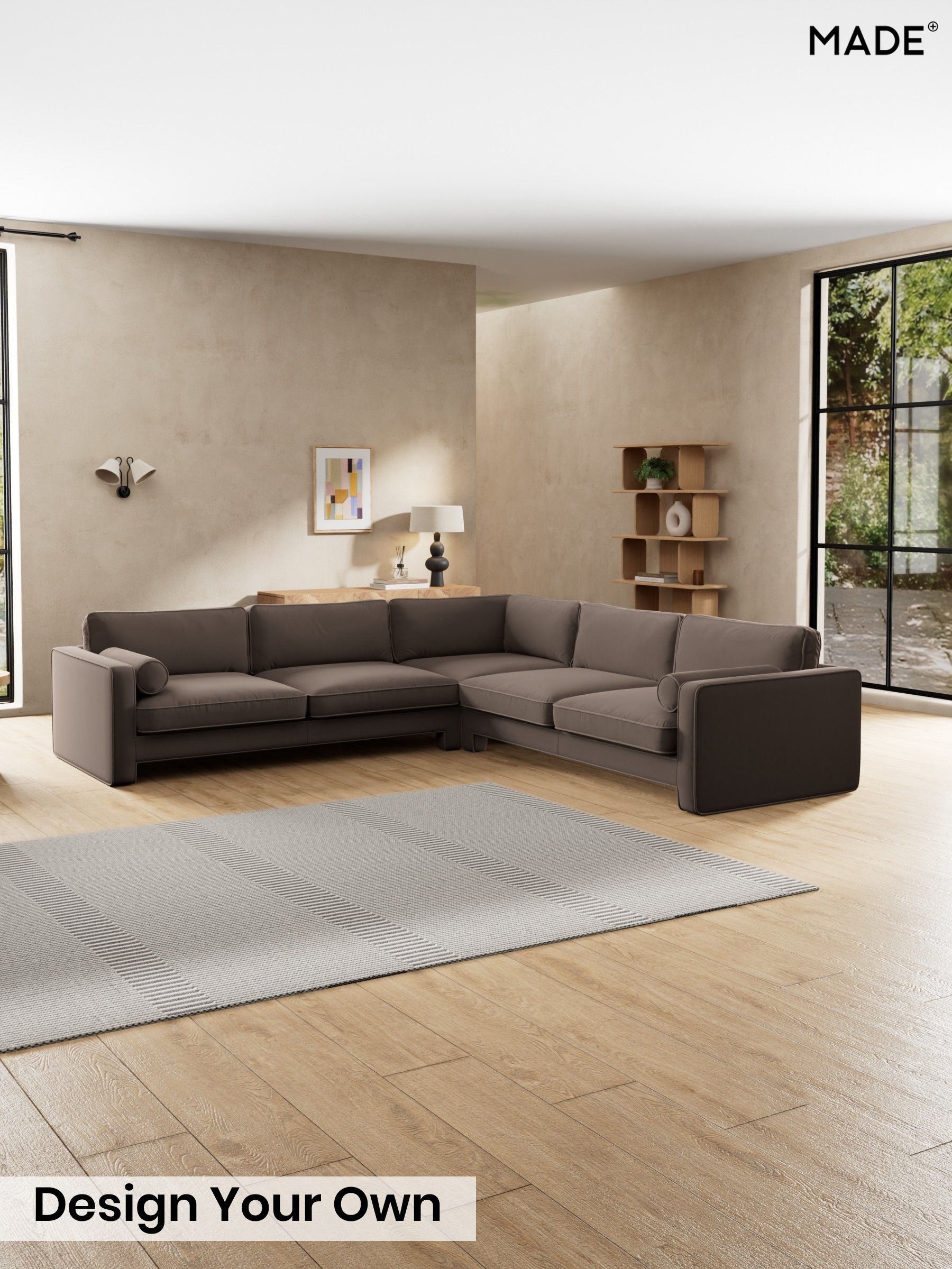 Matt Velvet Easy Clean/Soft Brown - Holloway By Made
