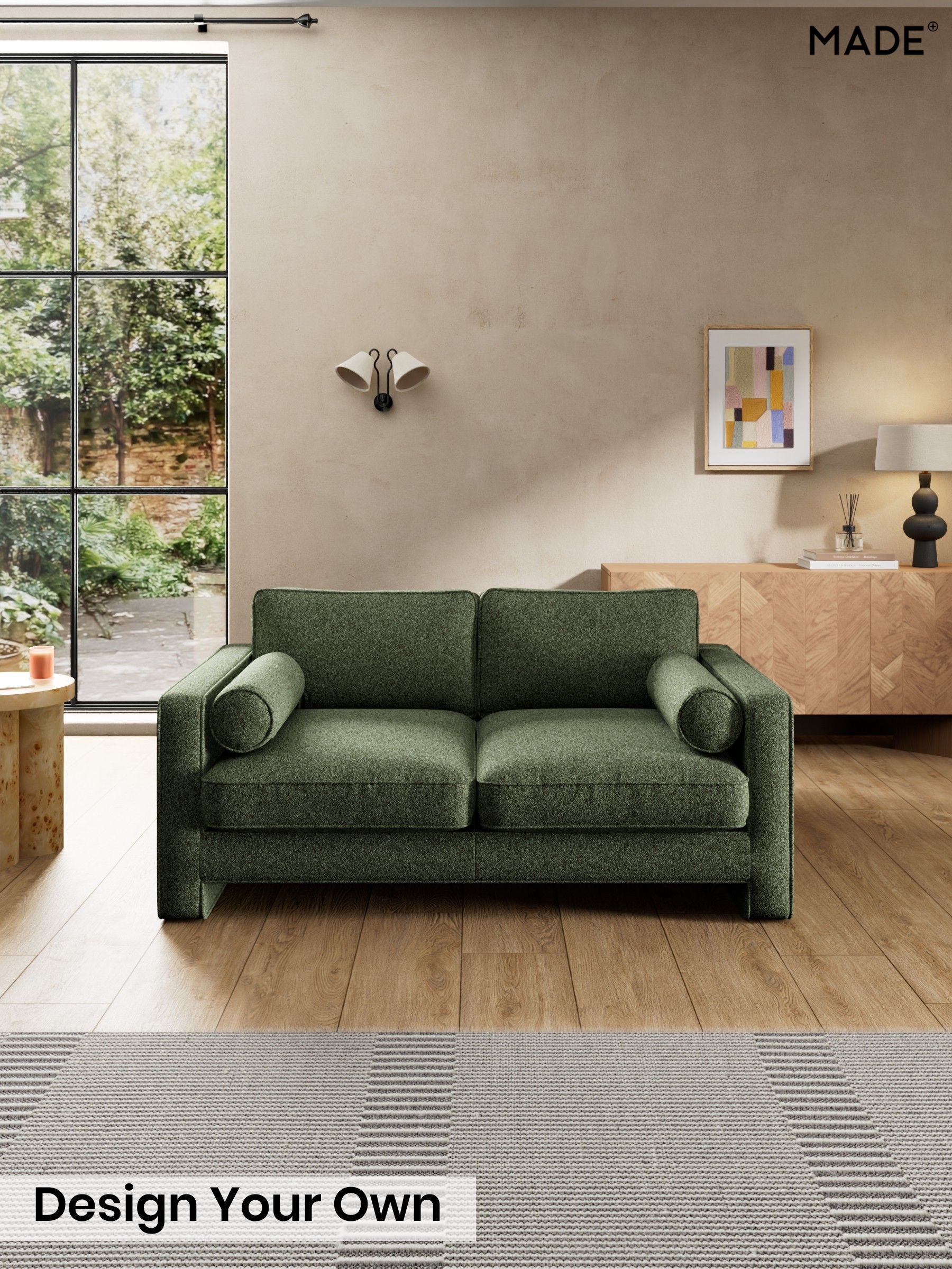 Soft Touch Boucle/Forest Green - Holloway By Made