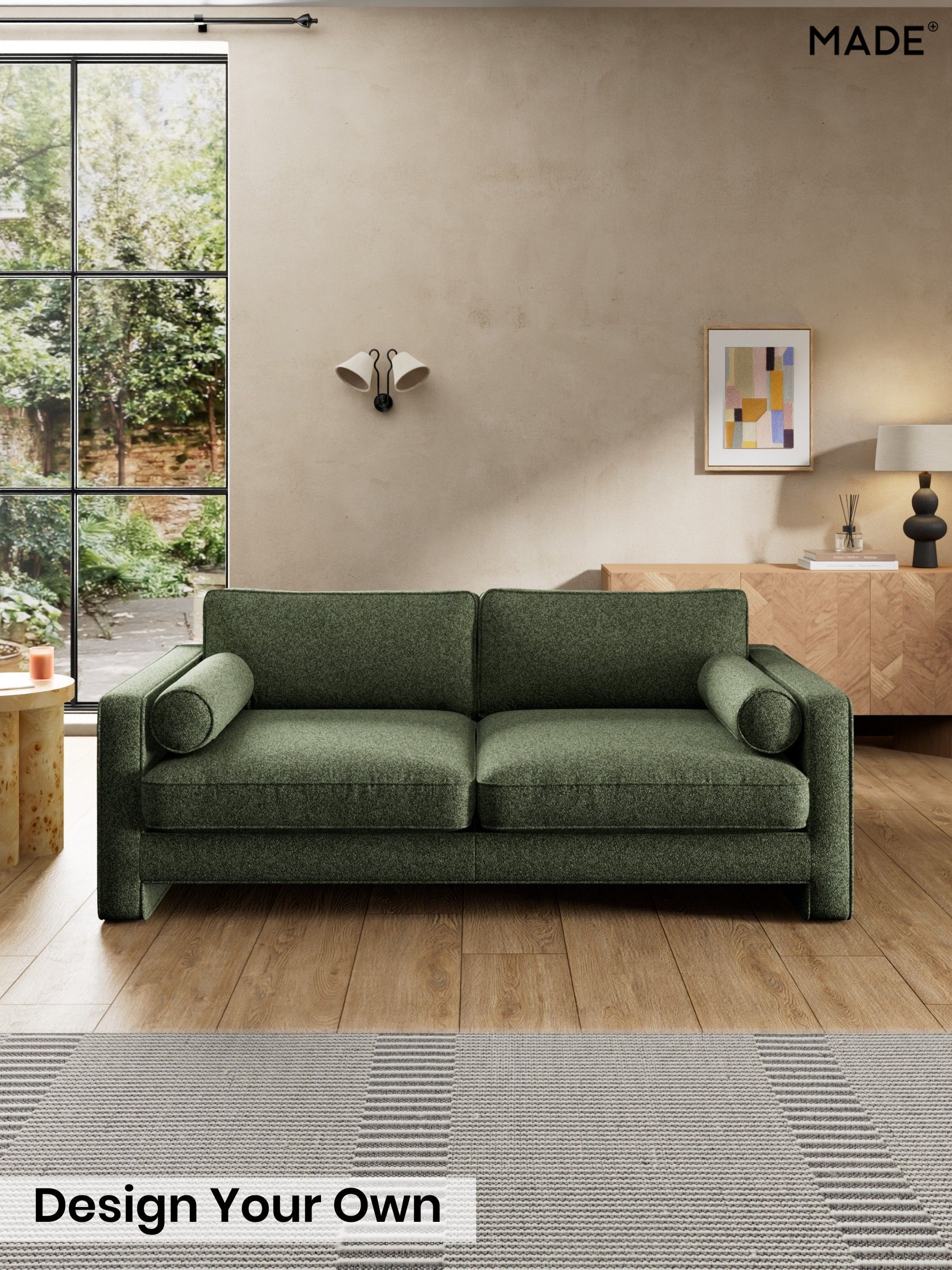 Soft Touch Boucle/Forest Green - Holloway By Made