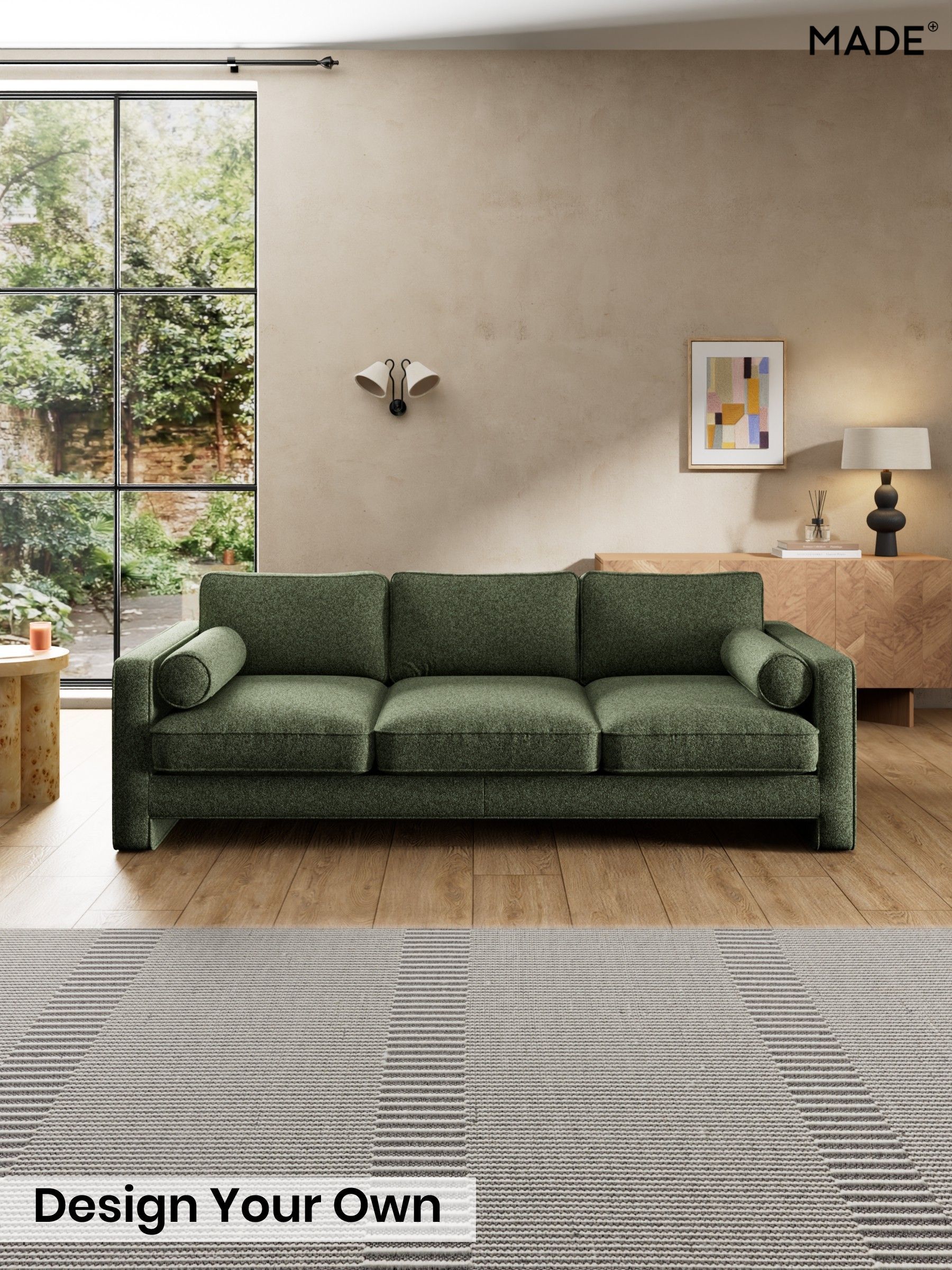 Soft Touch Boucle/Forest Green - Holloway By Made