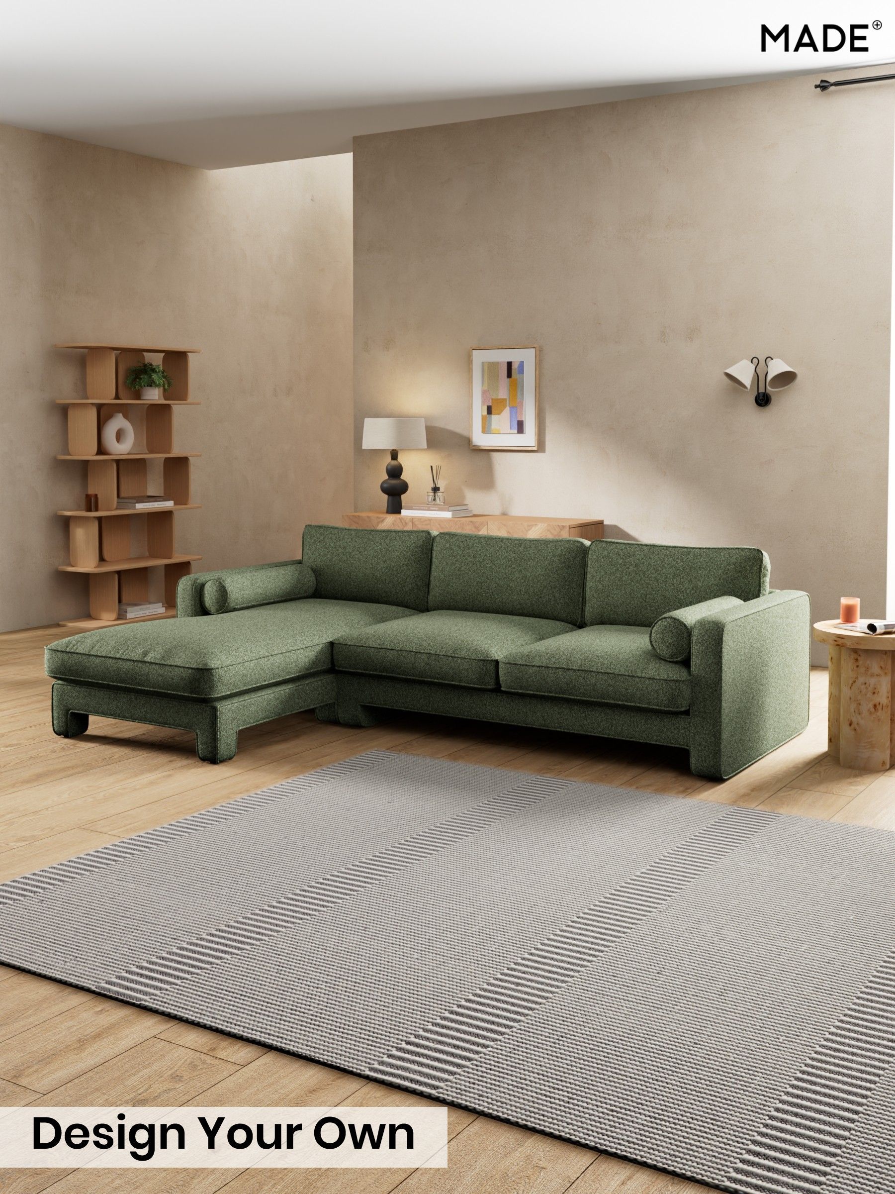 Soft Touch Boucle/Forest Green - Holloway By Made